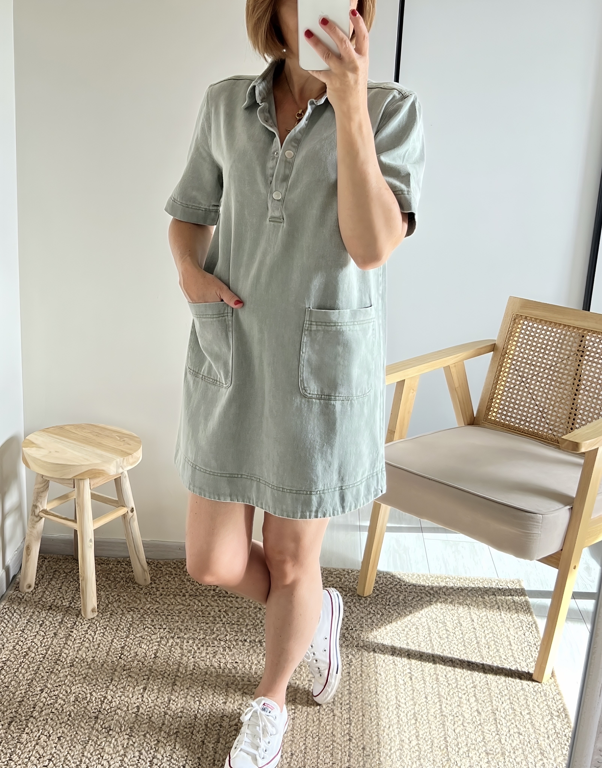 la robe tessa kaki -1