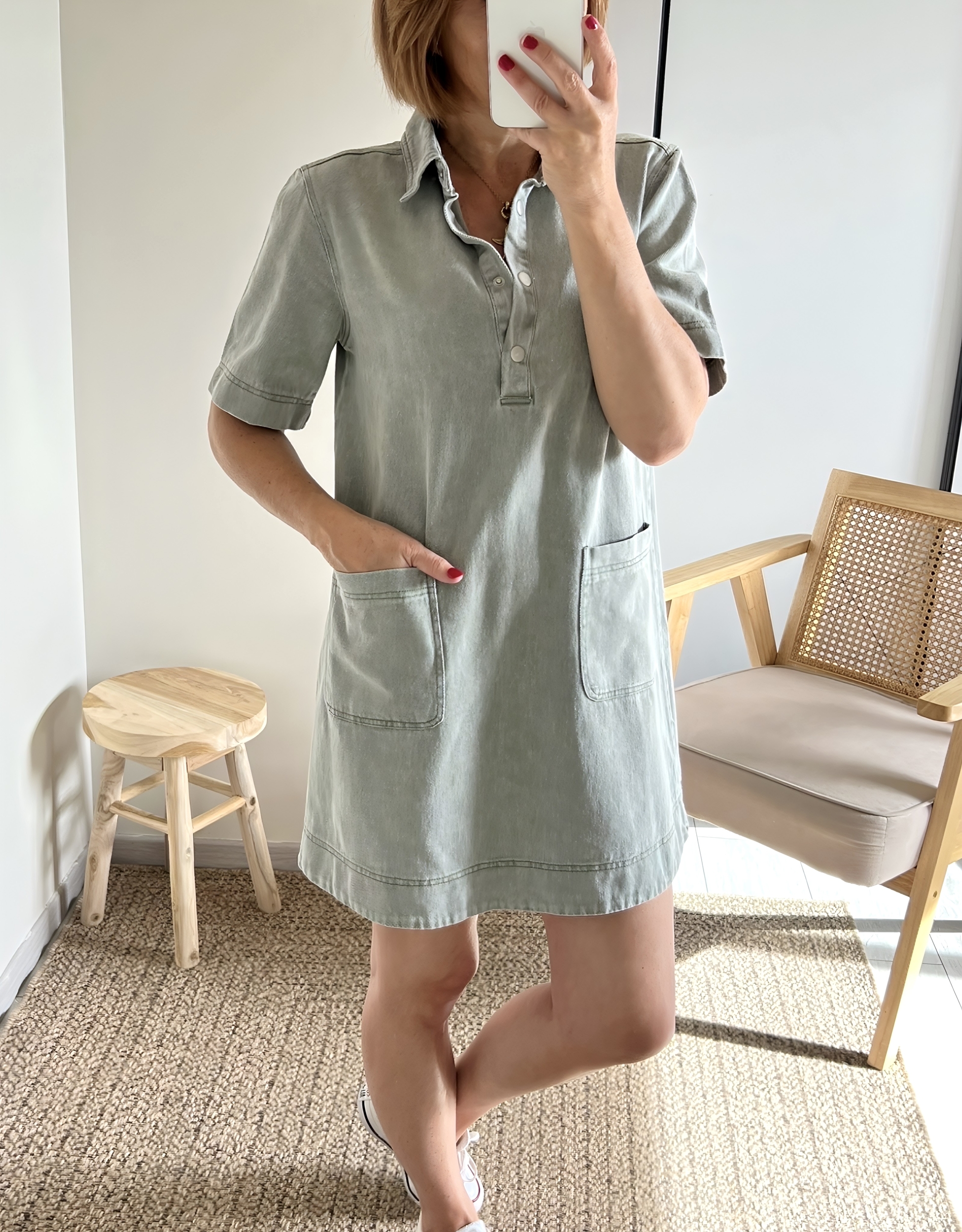 la robe tessa kaki -2