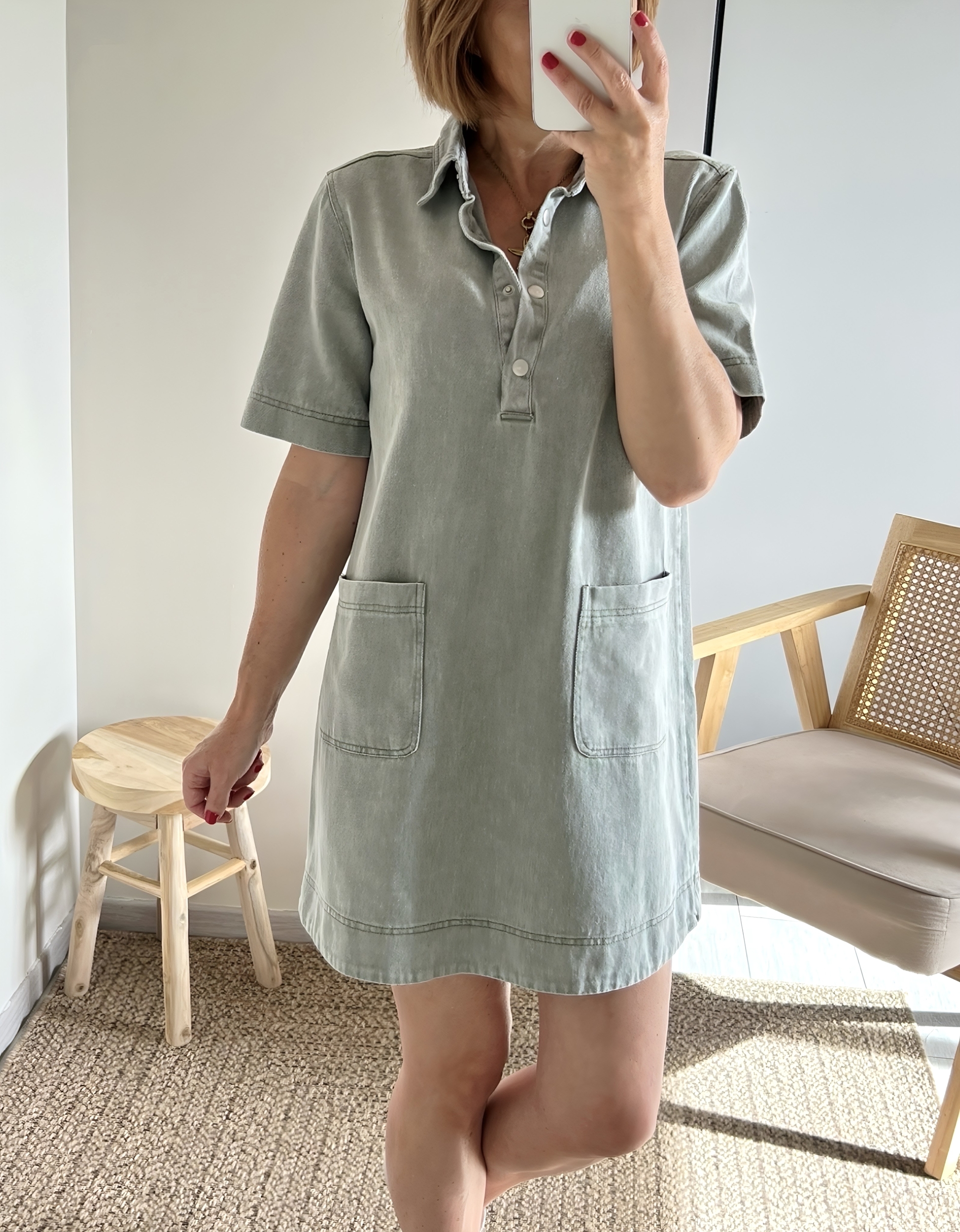 la robe tessa kaki -3