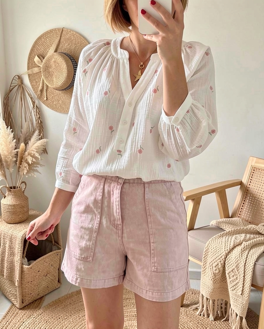 blouse fleurette decor