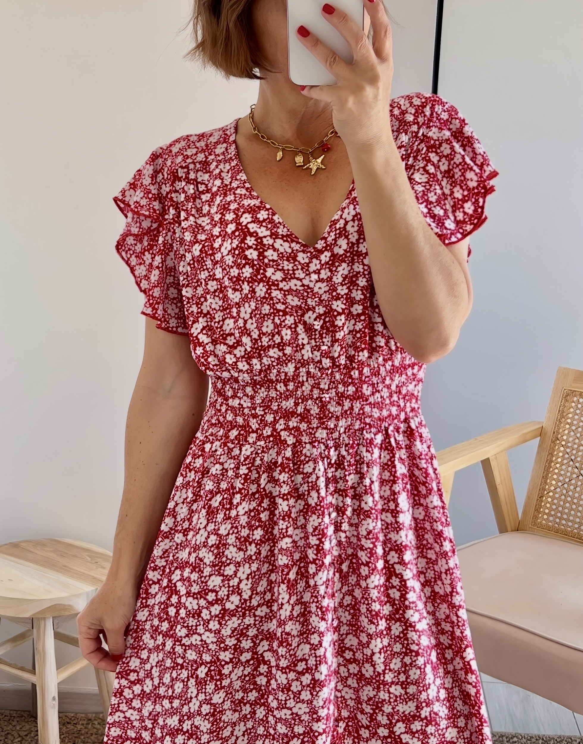 la robe rosaline rouge -4
