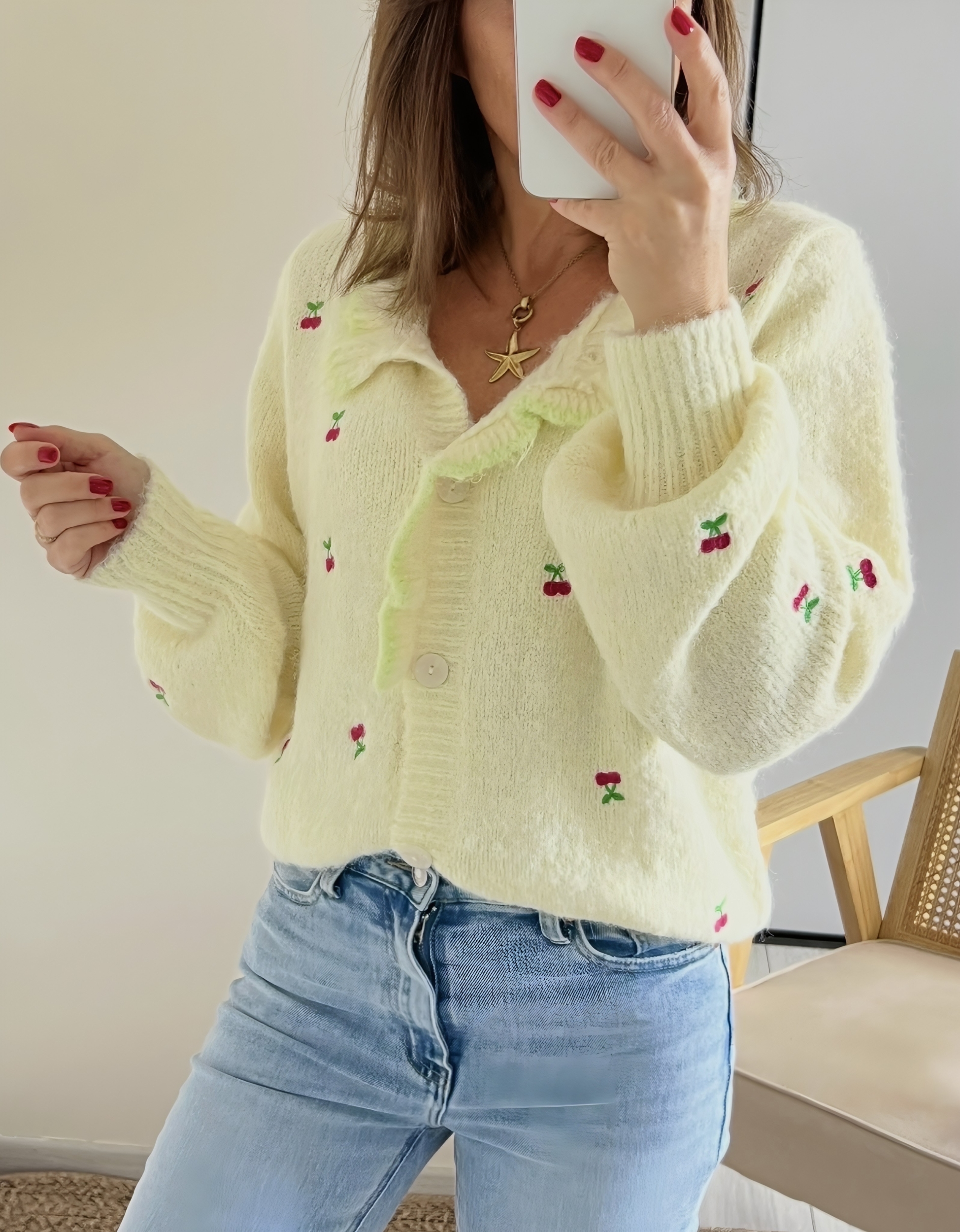 le gilet cherry jaune -1