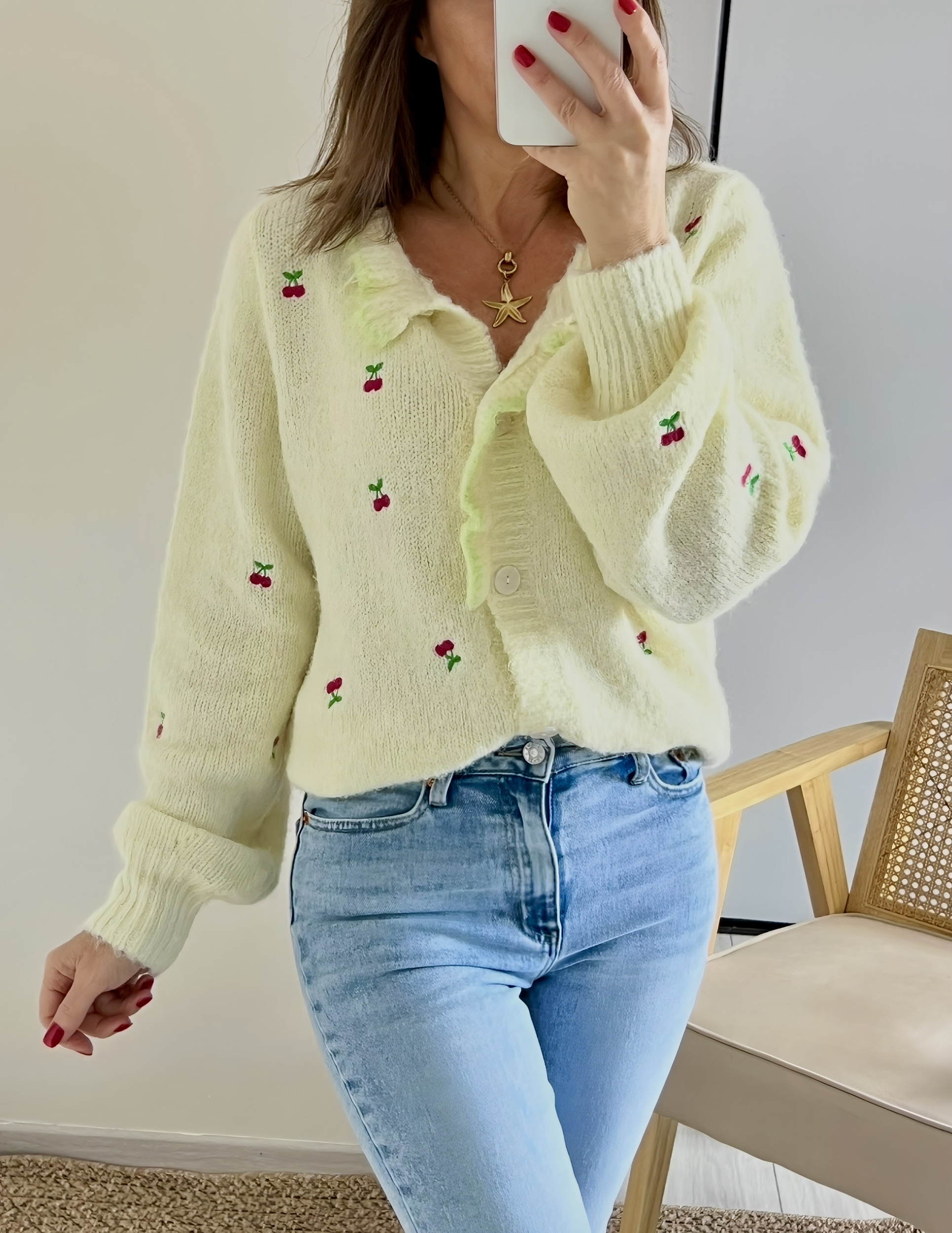 le gilet cherry jaune -2