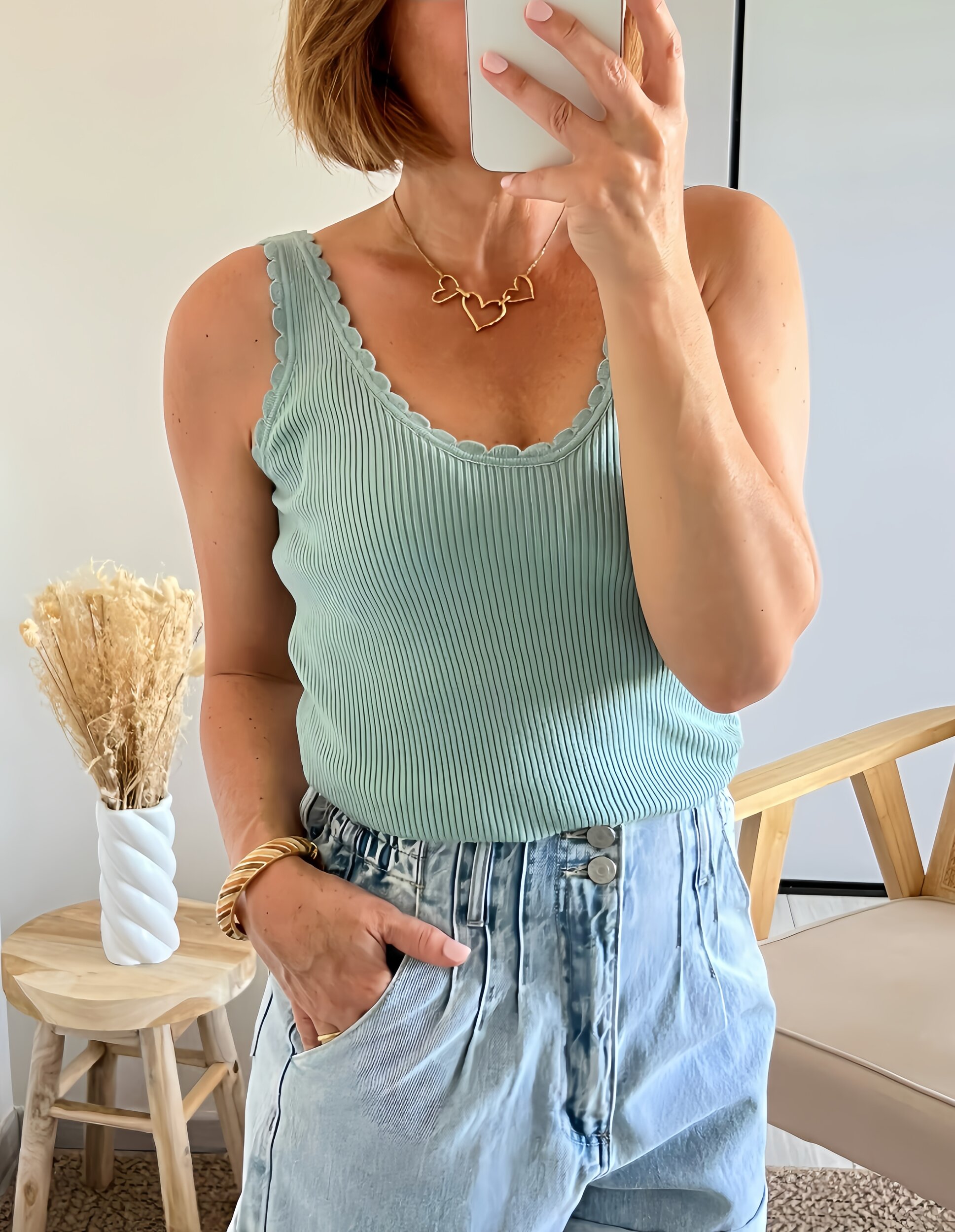 le top kate celadon -1