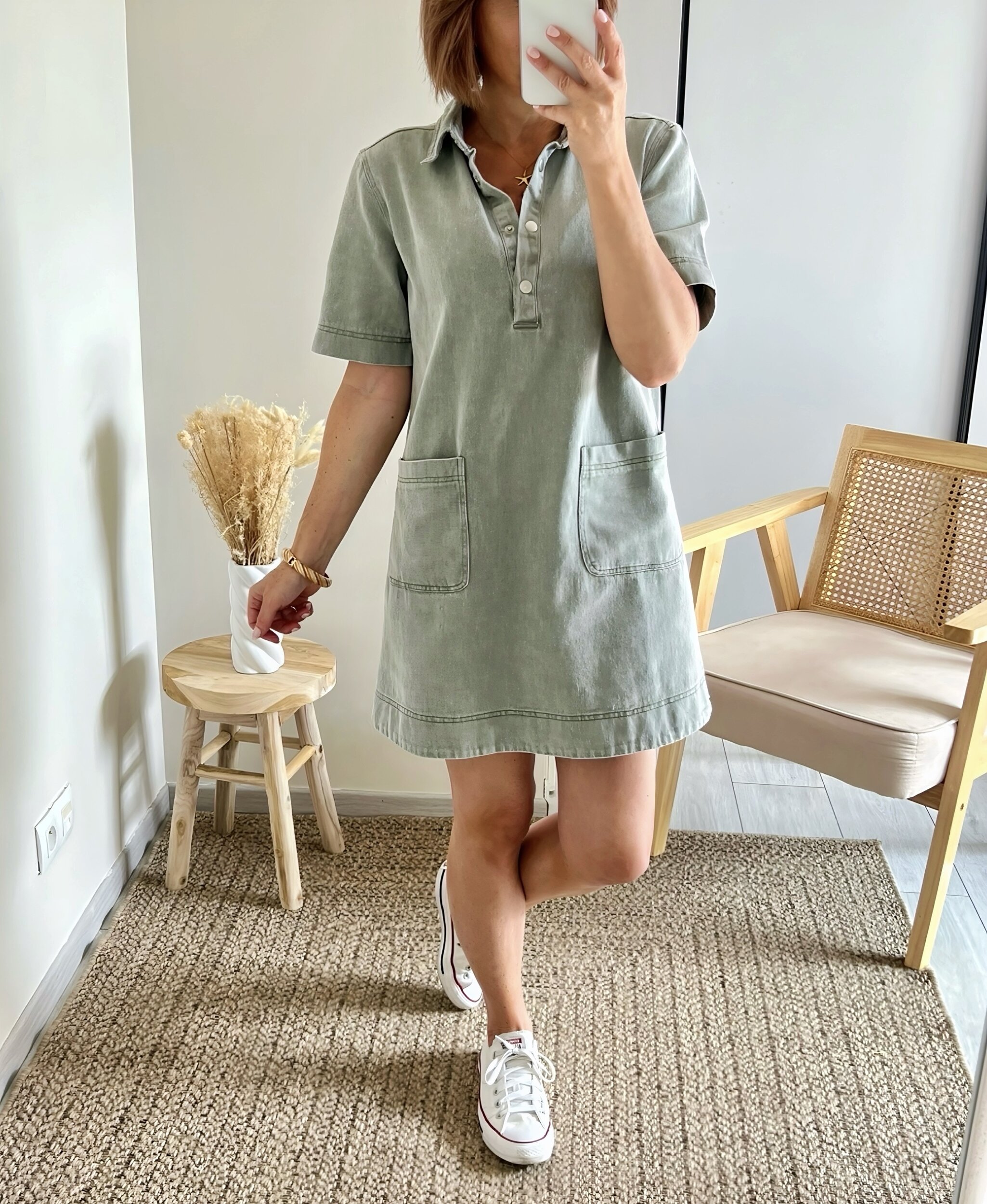 la robe tessa kaki -3