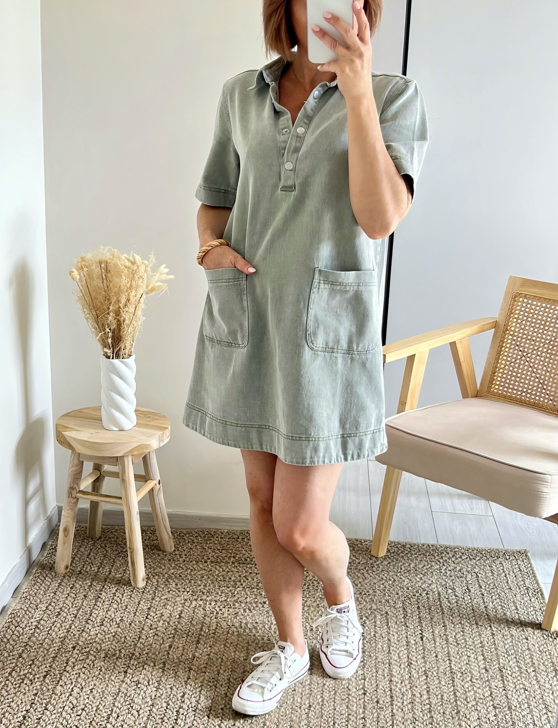 la robe tessa kaki -2