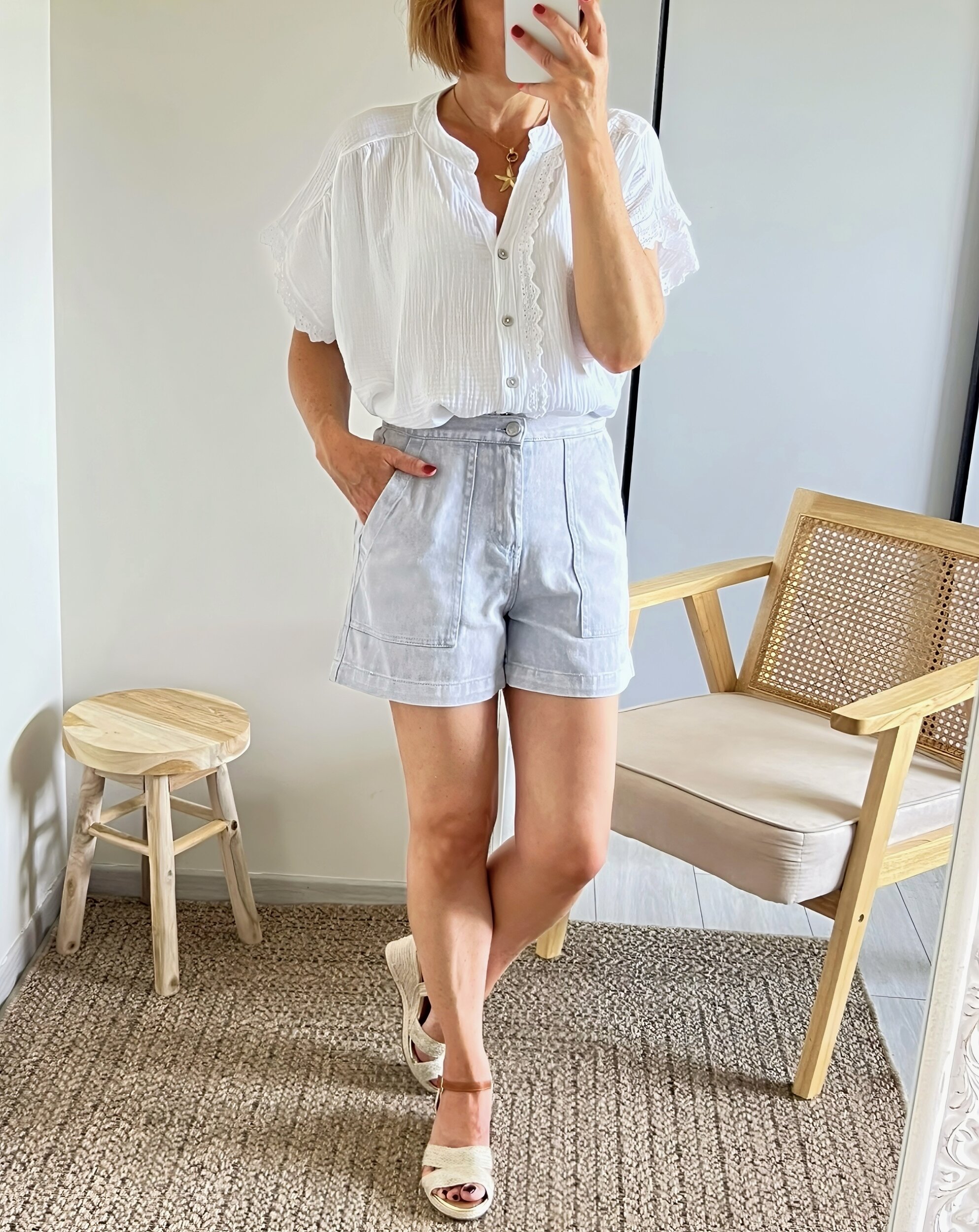 le short terry bleu -2