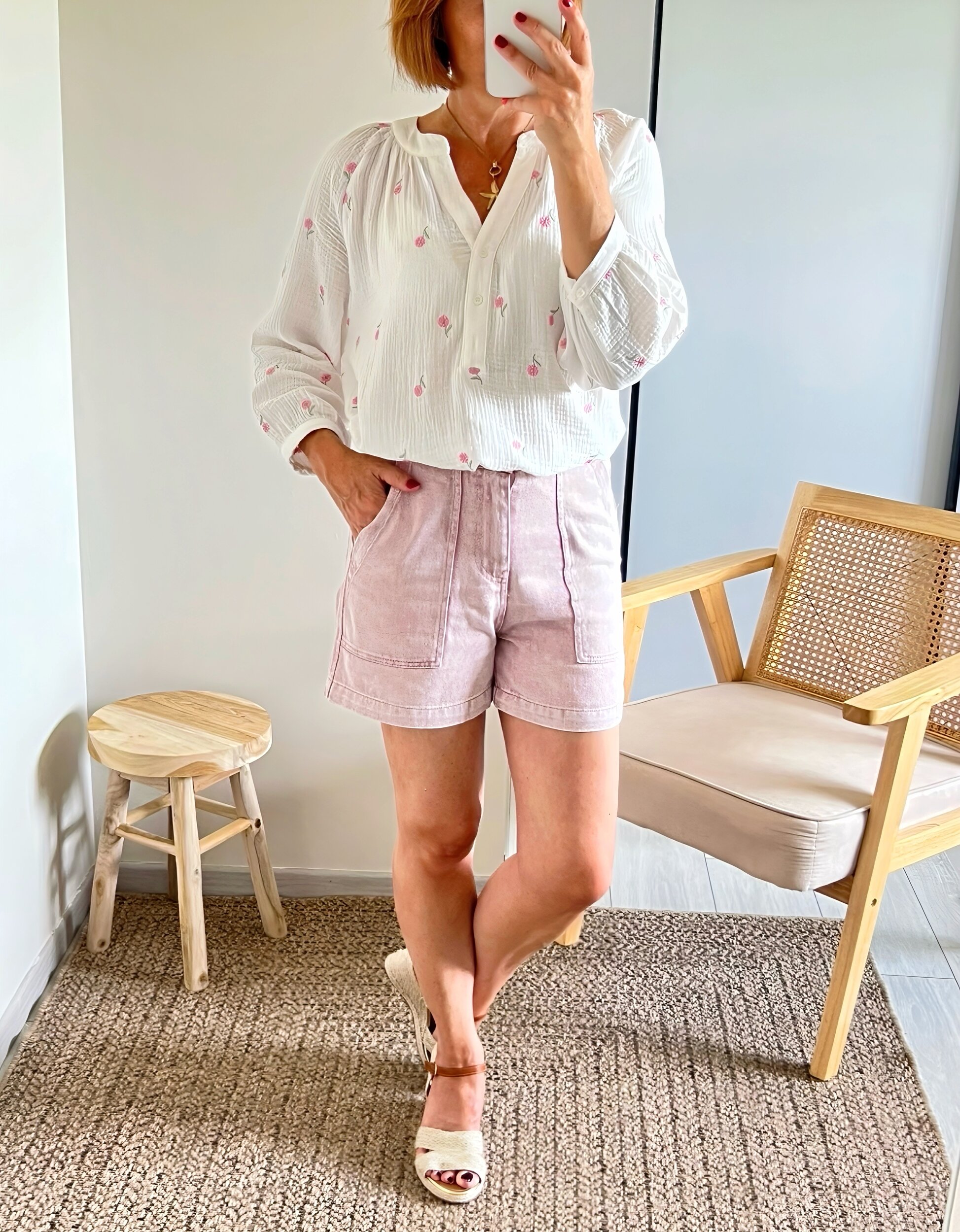 le short terry rose -2