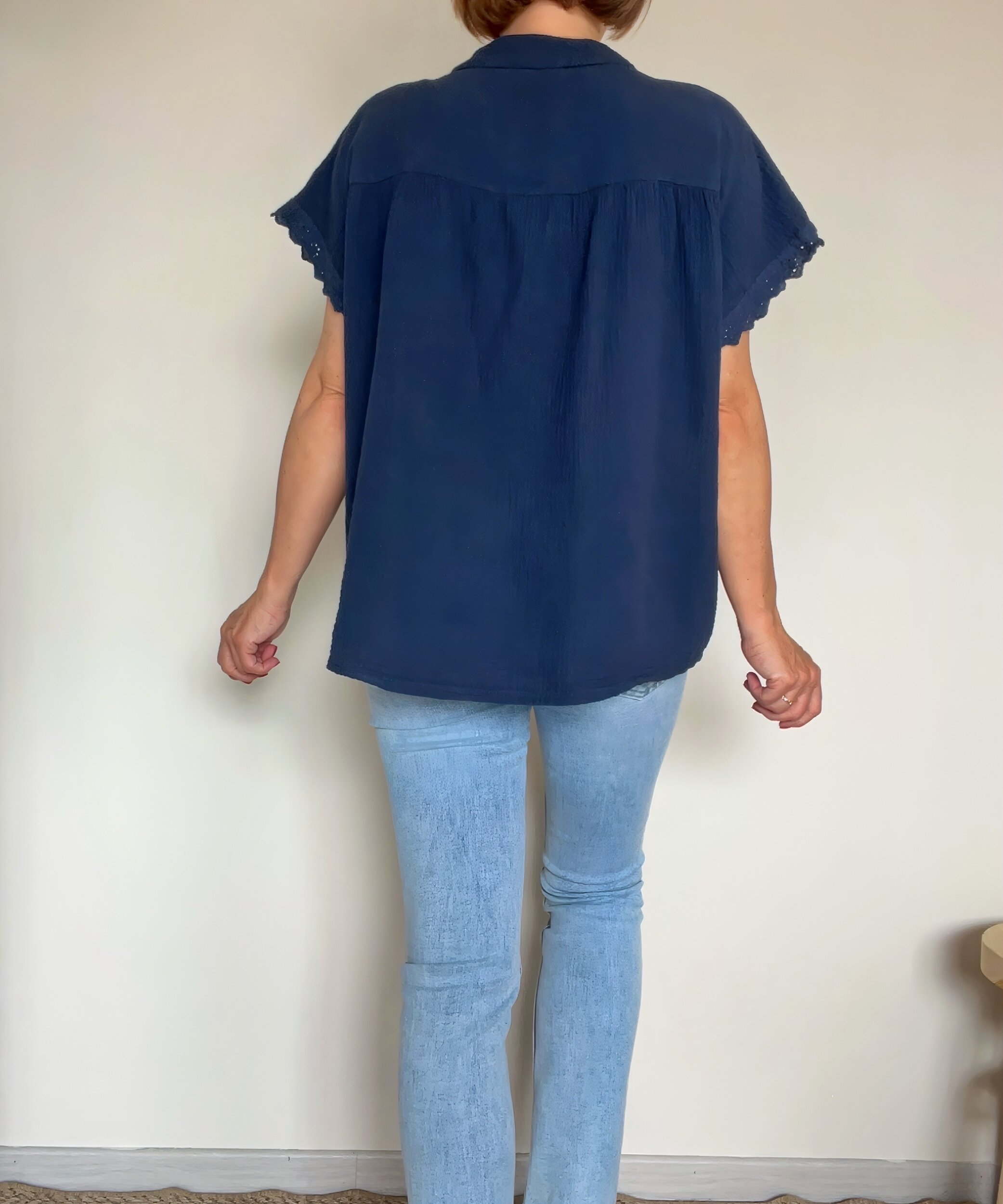 la blouse suzon marine -6