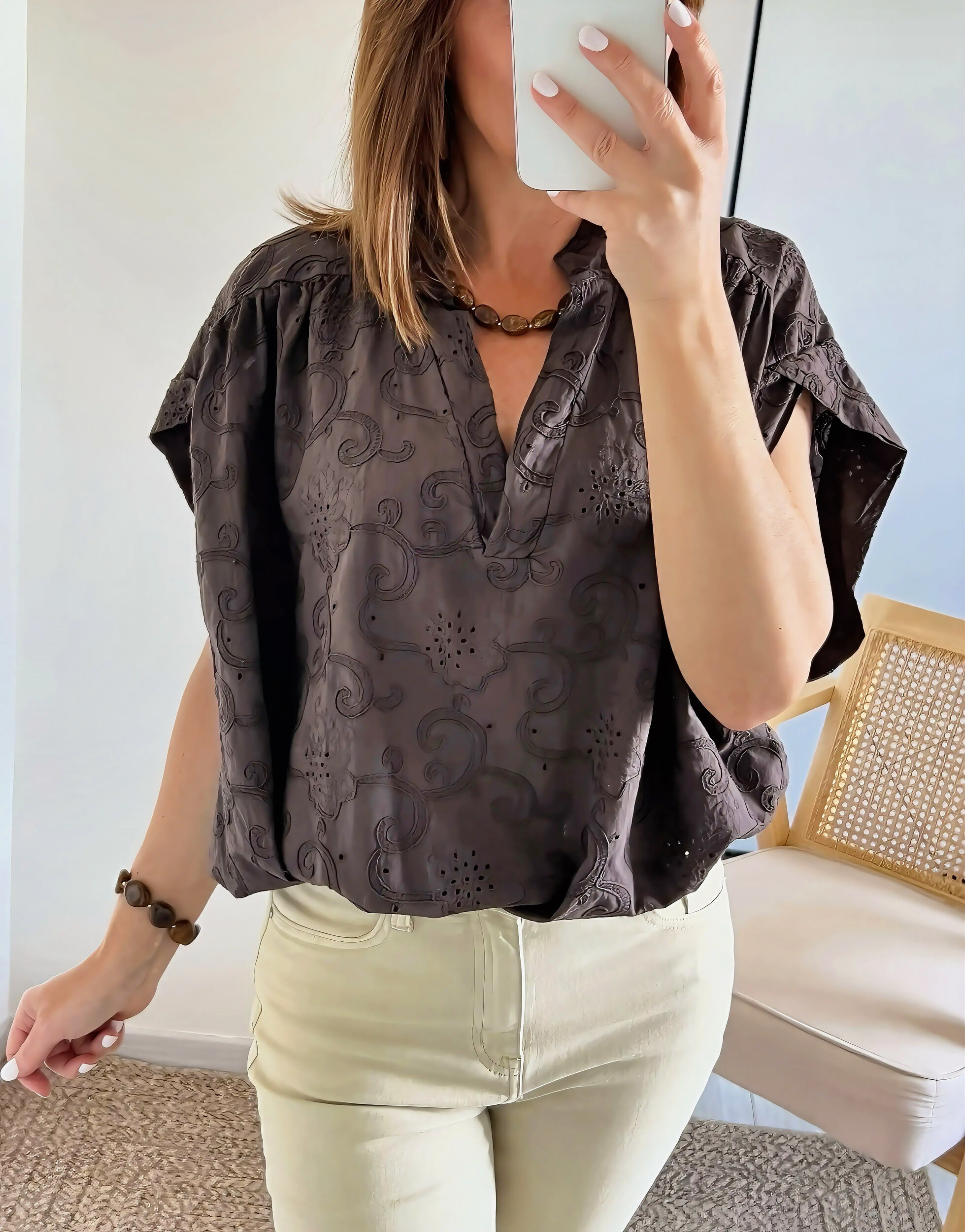 la blouse solya choco -1