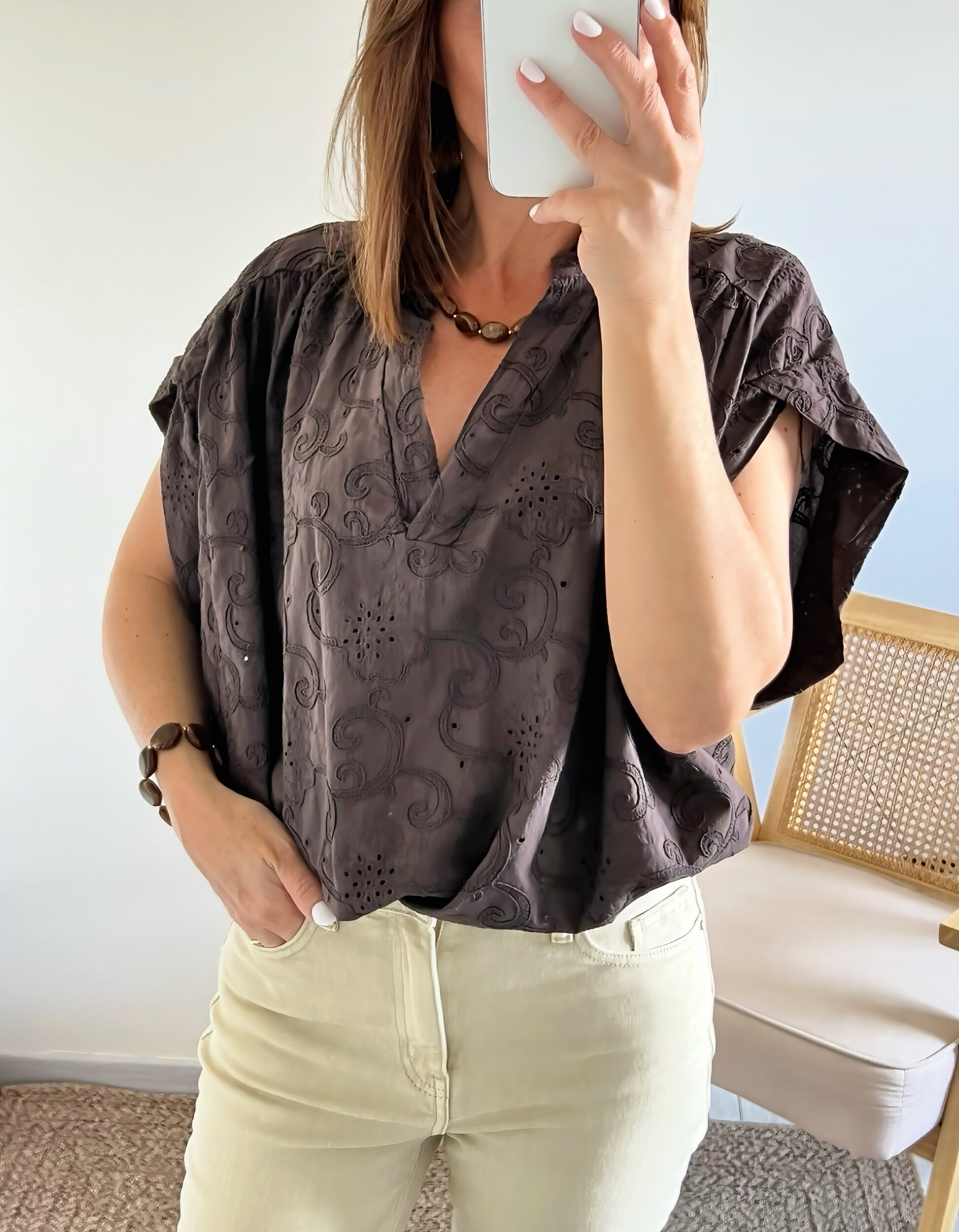 la blouse solya choco -2