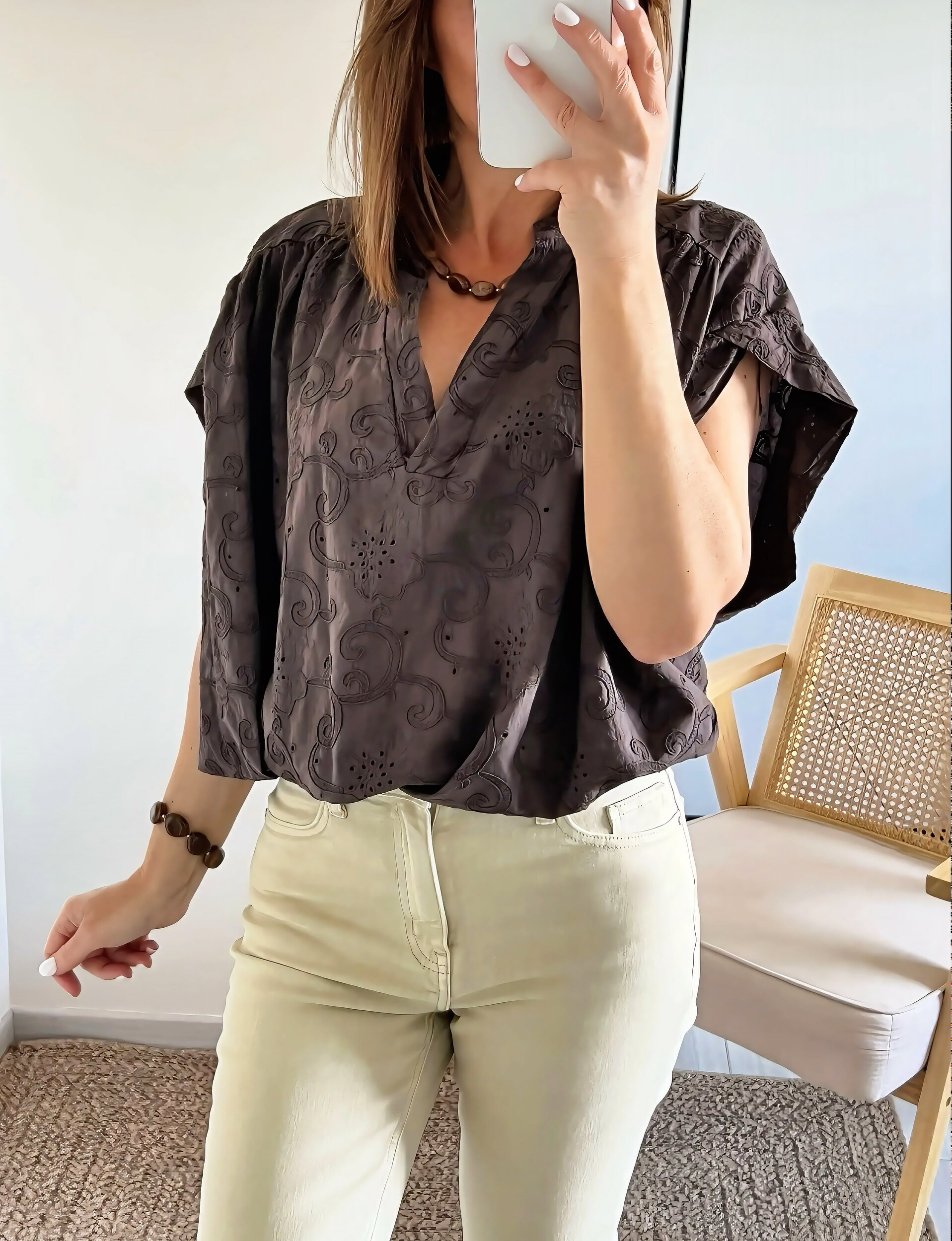 la blouse solya choco -3