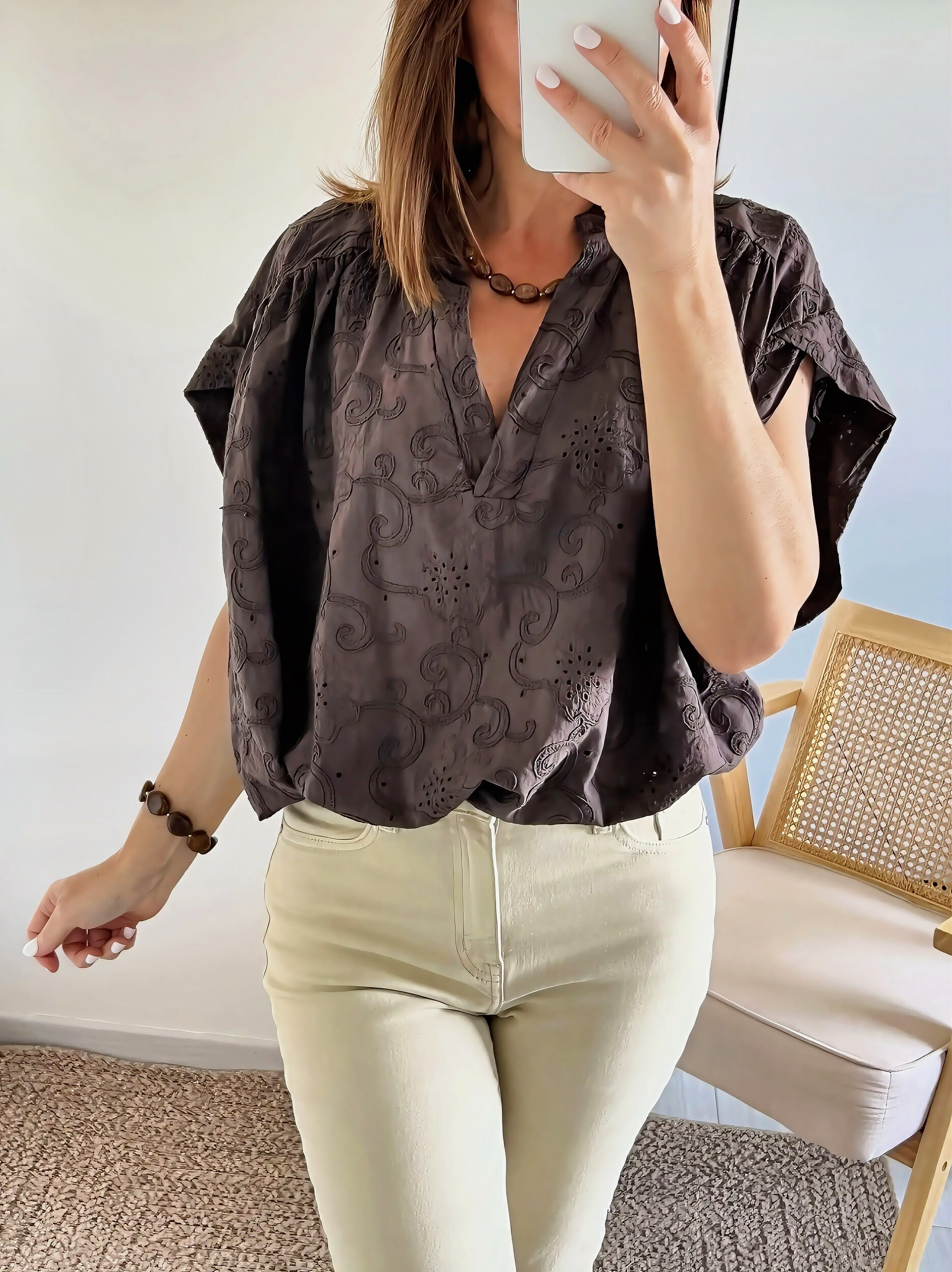la blouse solya choco -4