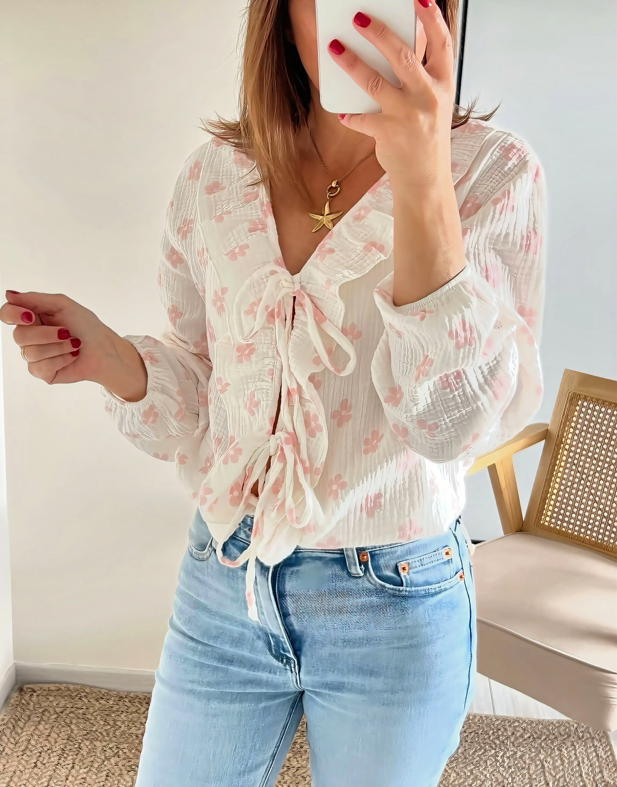 la blouse lilou rose -1