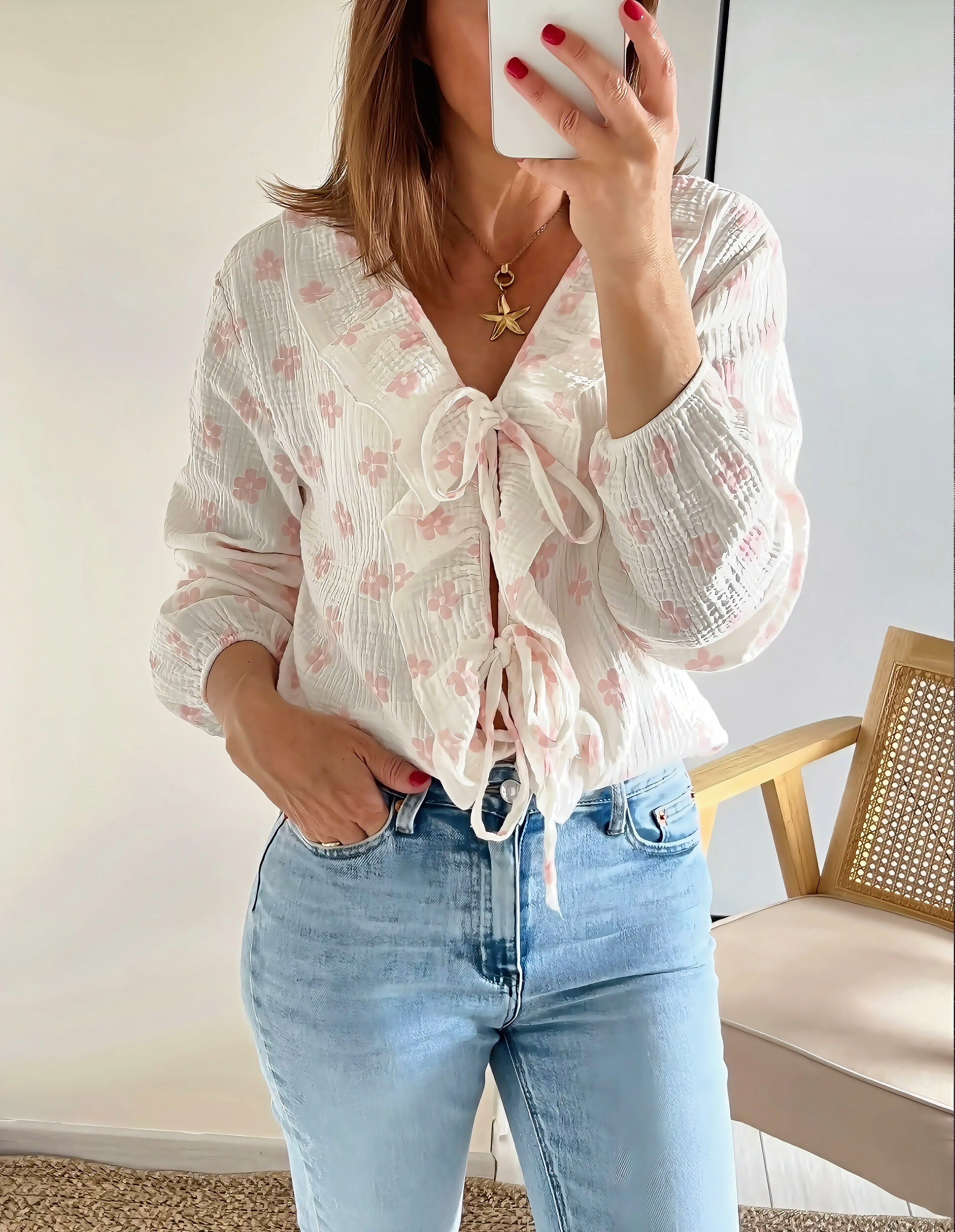 la blouse lilou rose -3