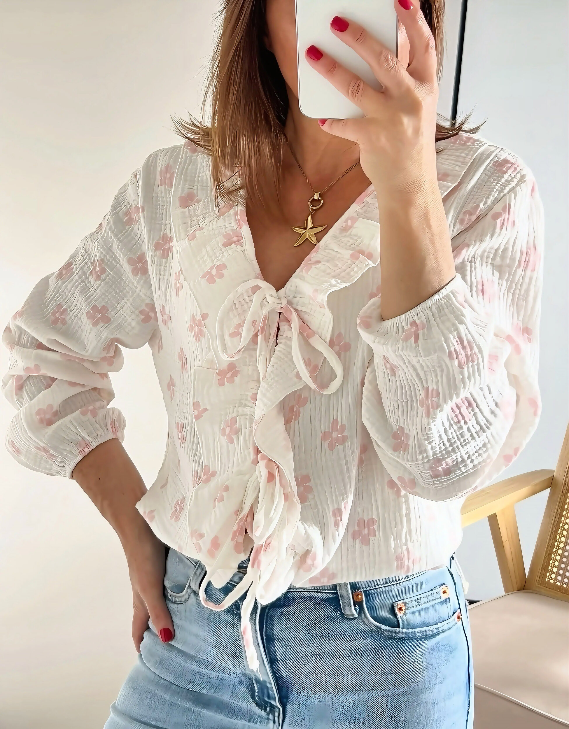 la blouse lilou rose -4