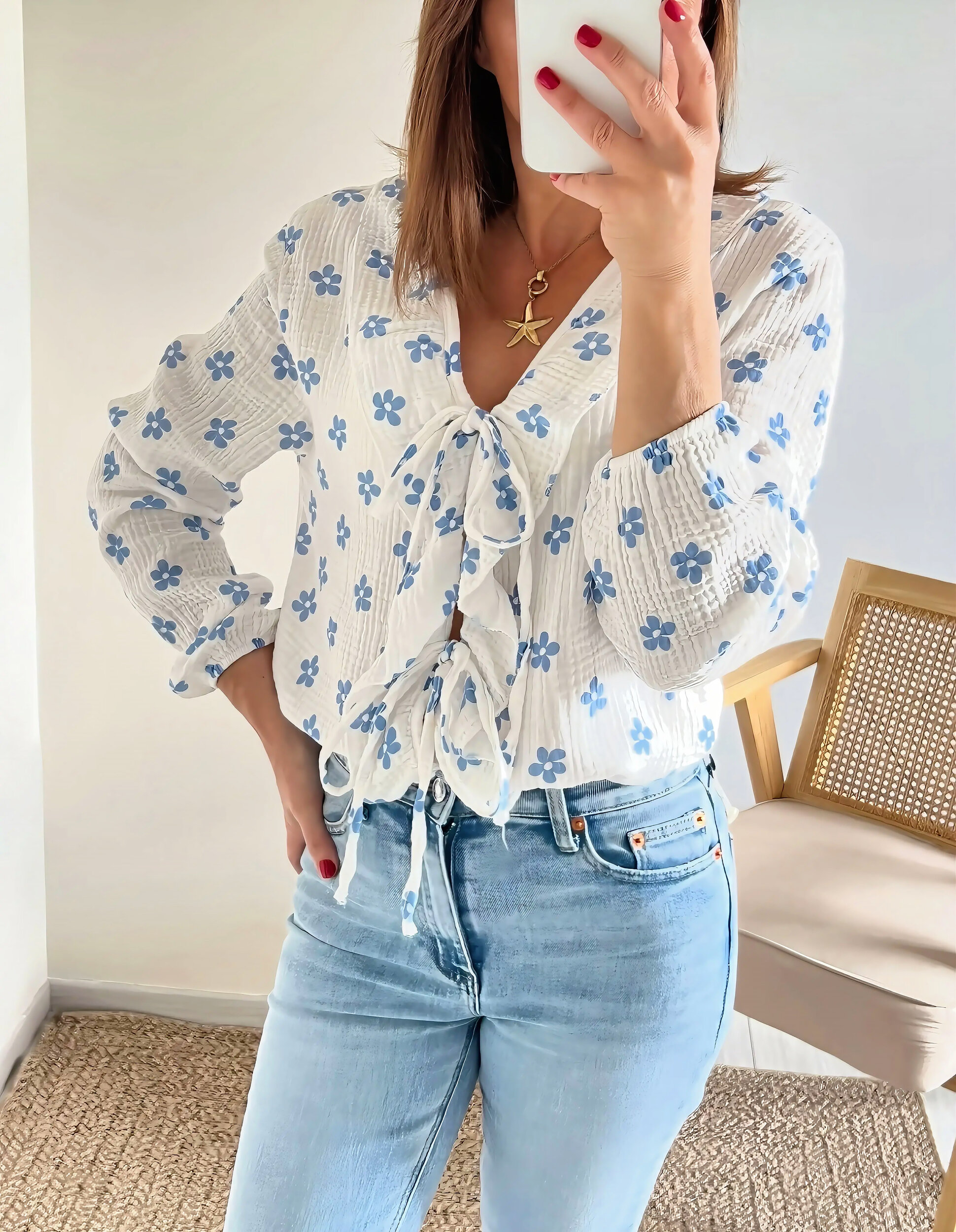 la blouse lilou bleue -1