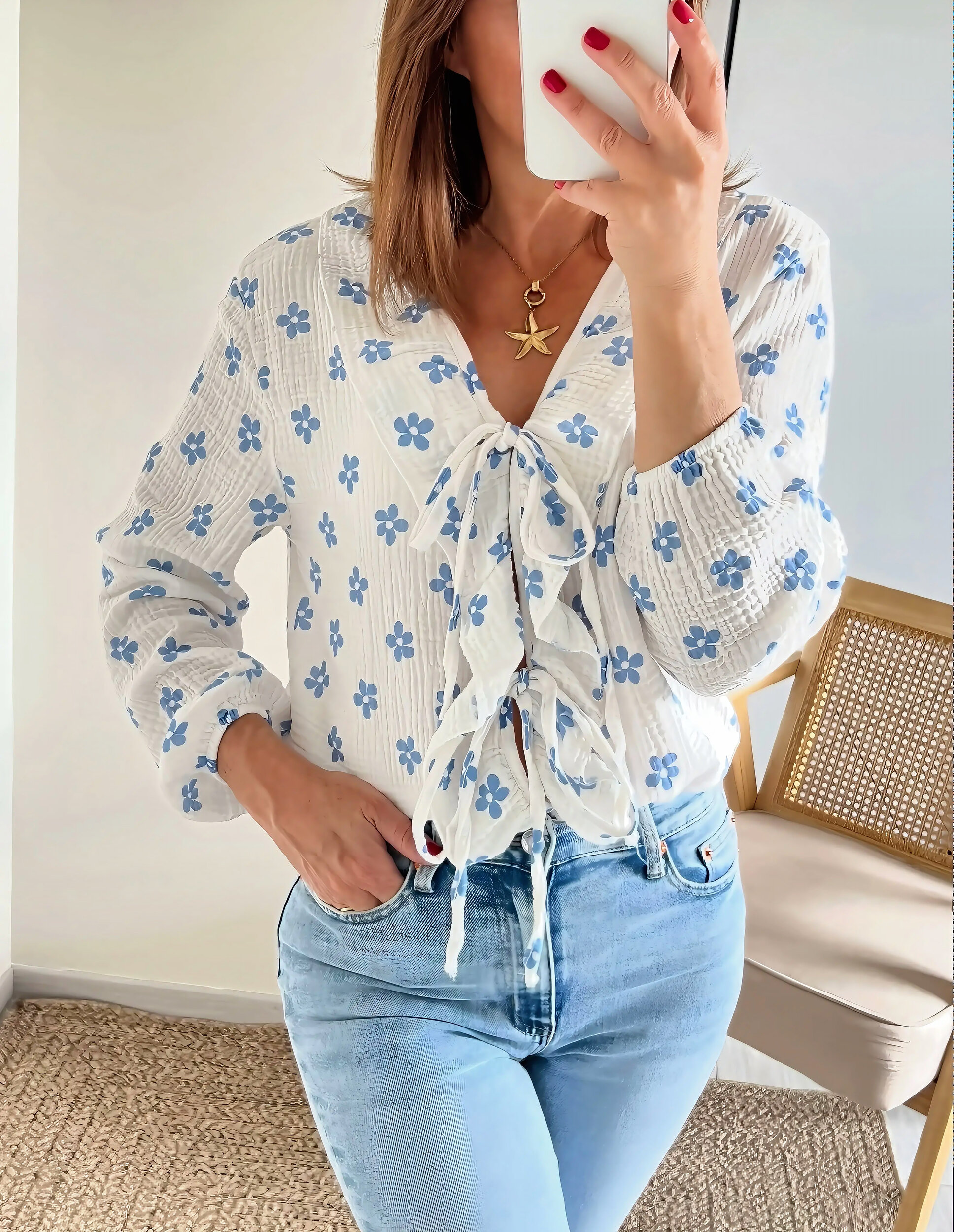 la blouse lilou bleue -2
