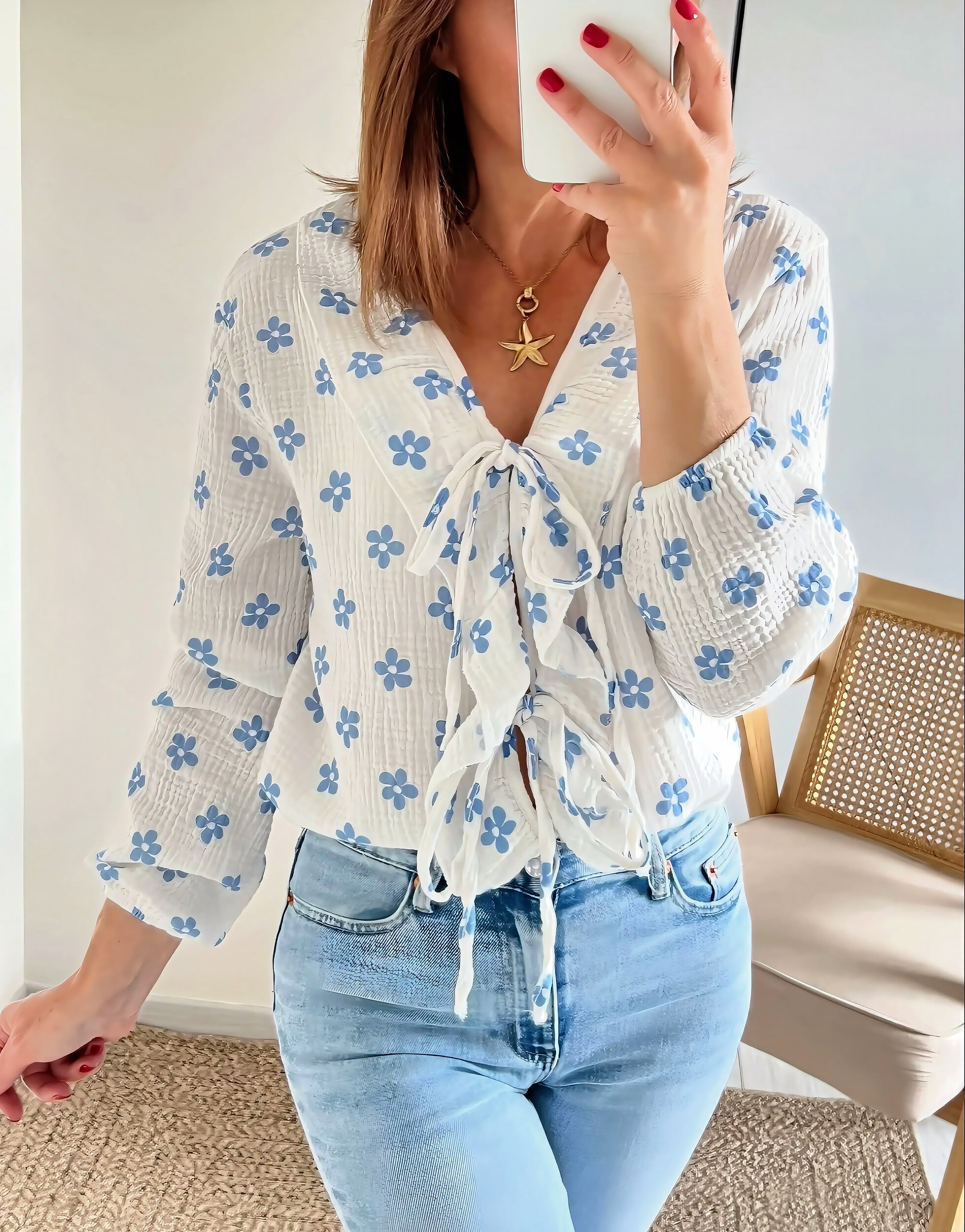 la blouse lilou bleue -4