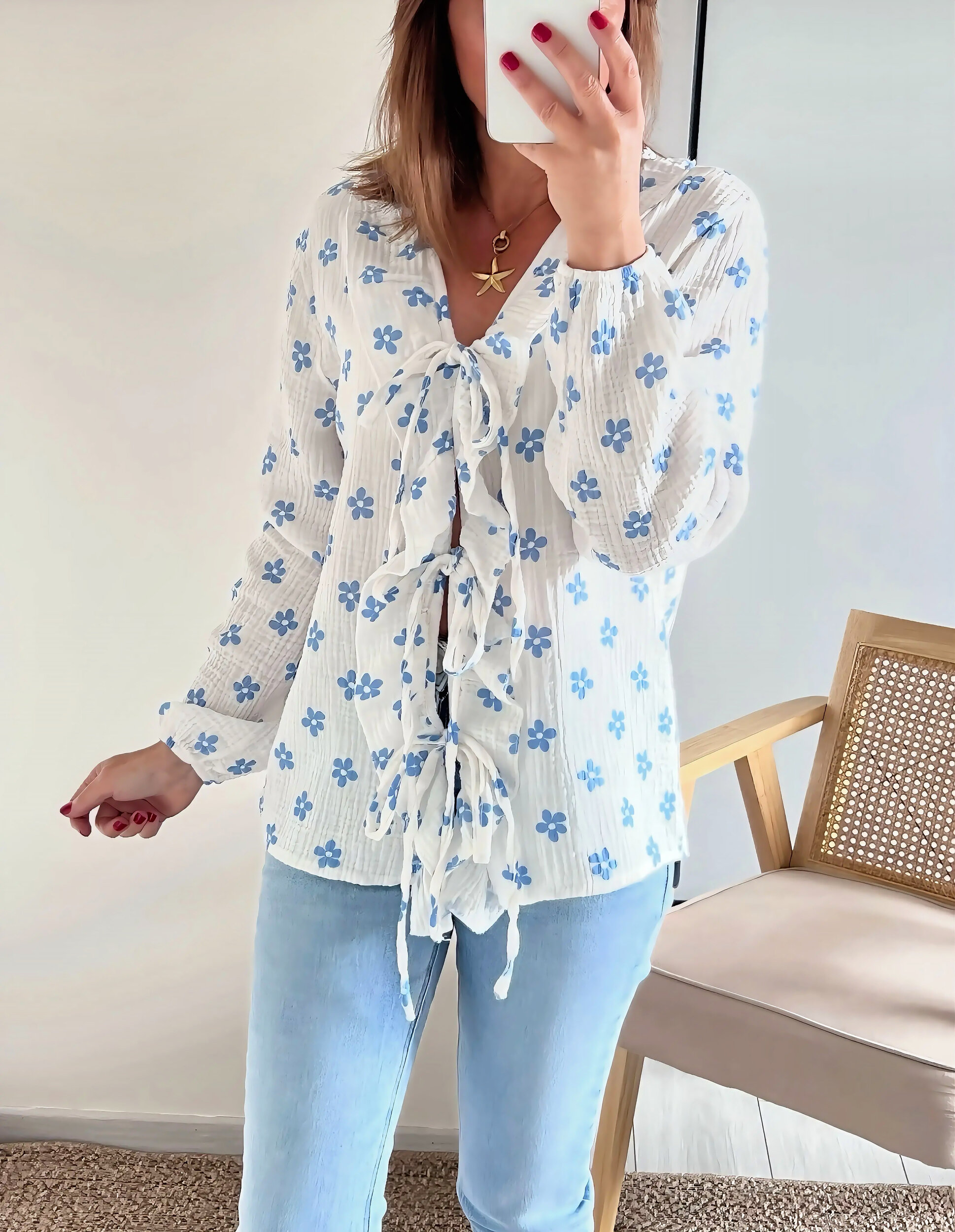 la blouse lilou bleue -5