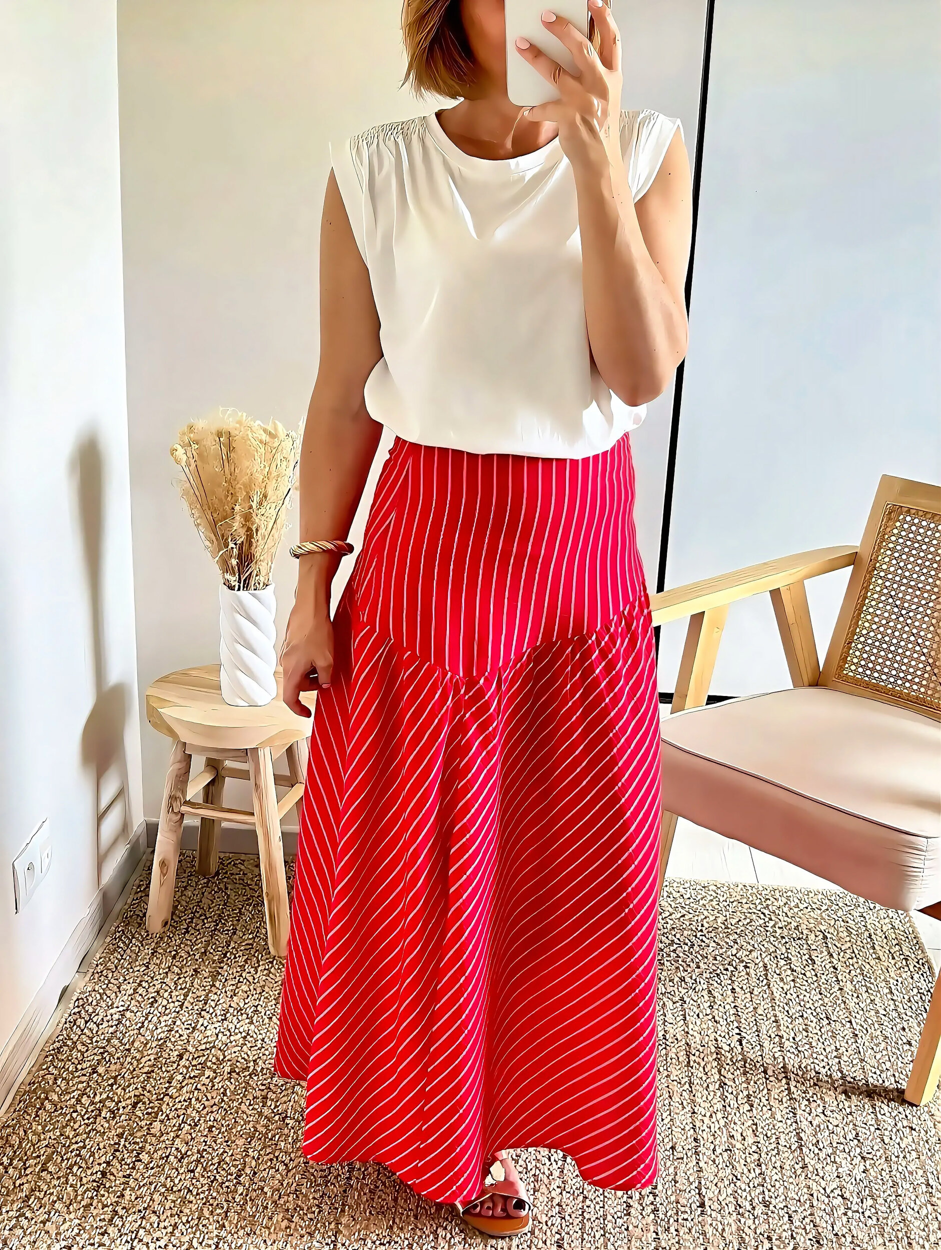 la jupe callie rouge -1