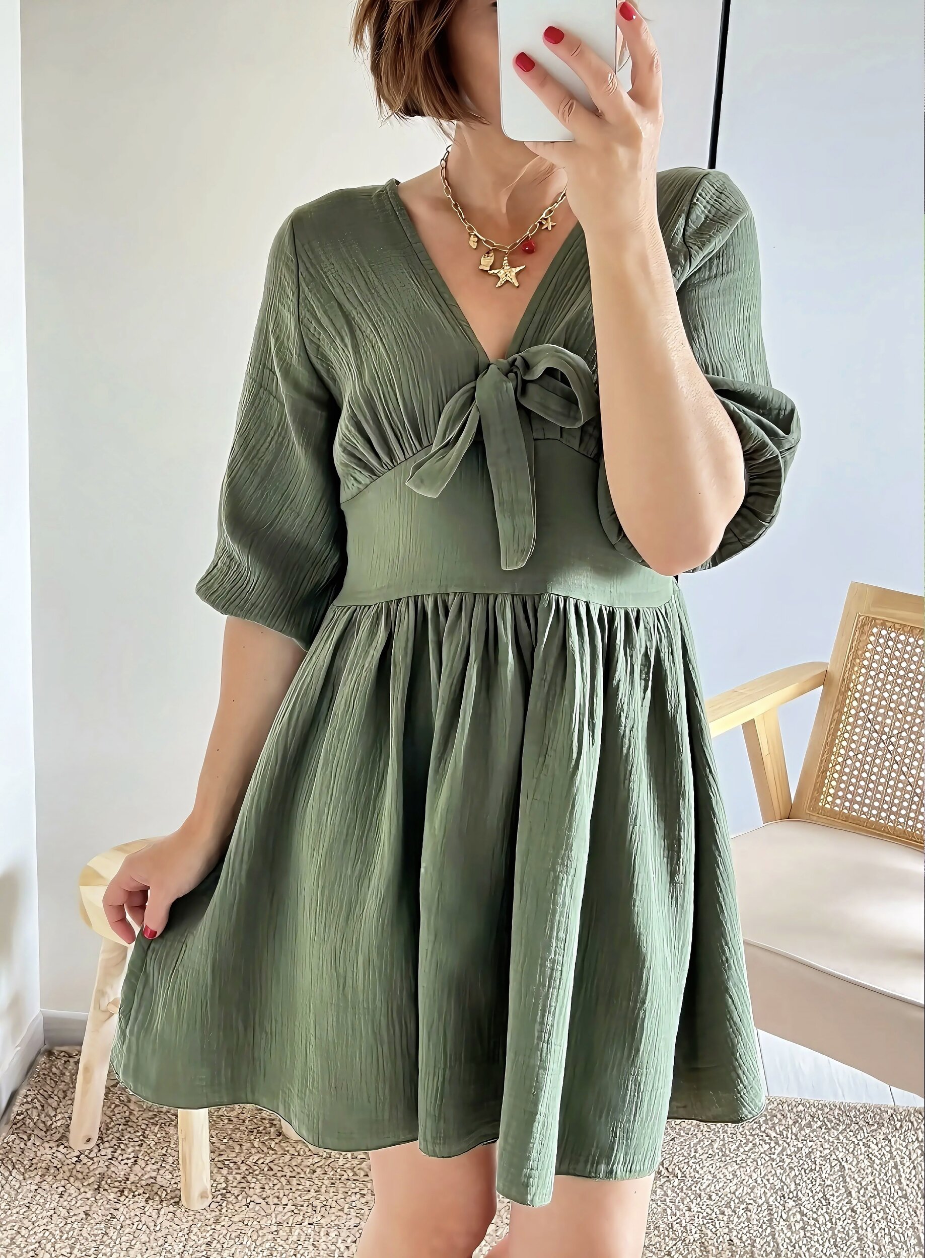 la robe stella kaki -2