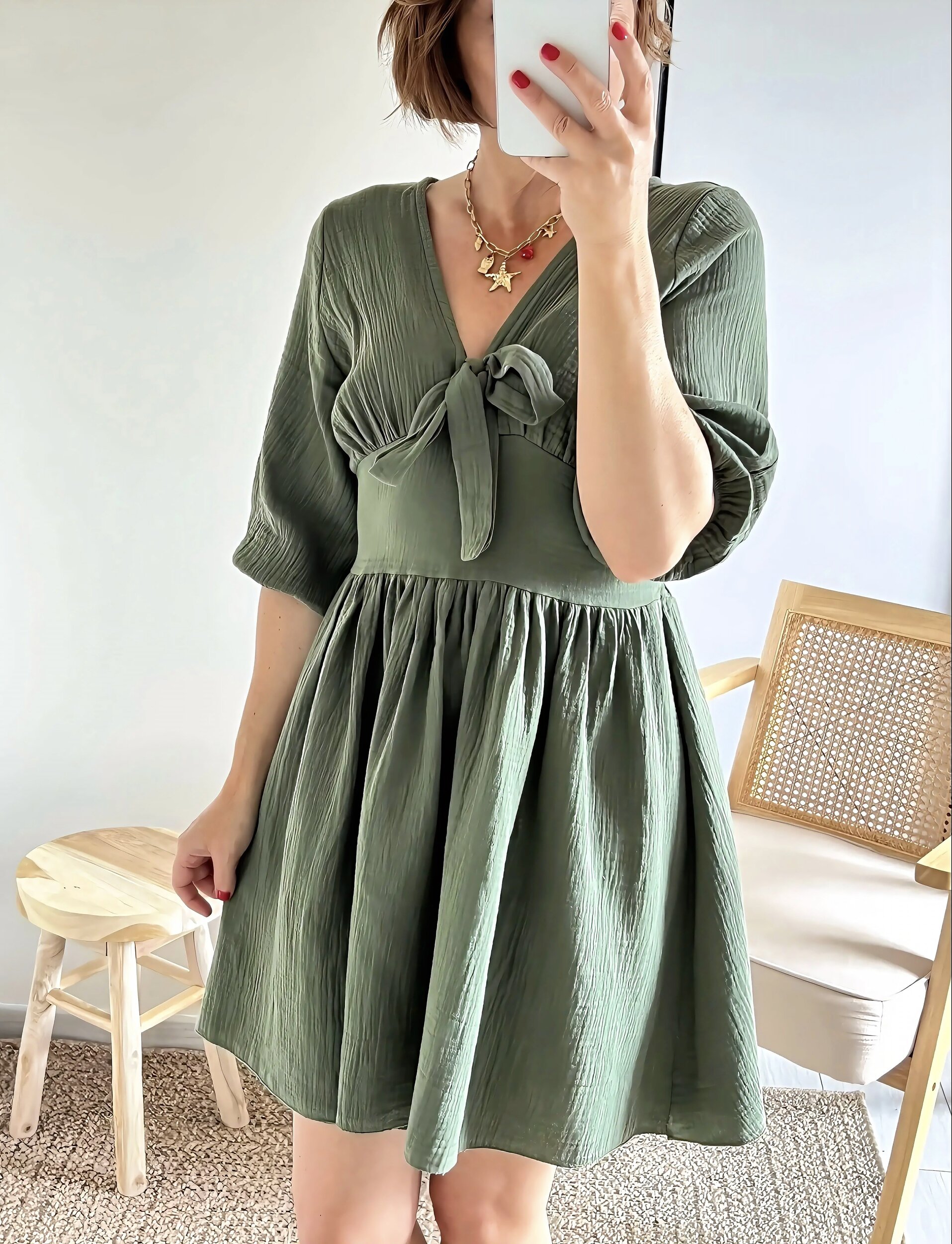 la robe stella kaki -3