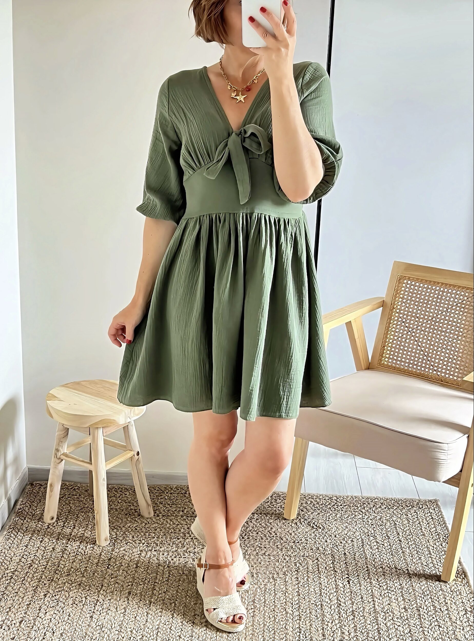 la robe stella kaki -4