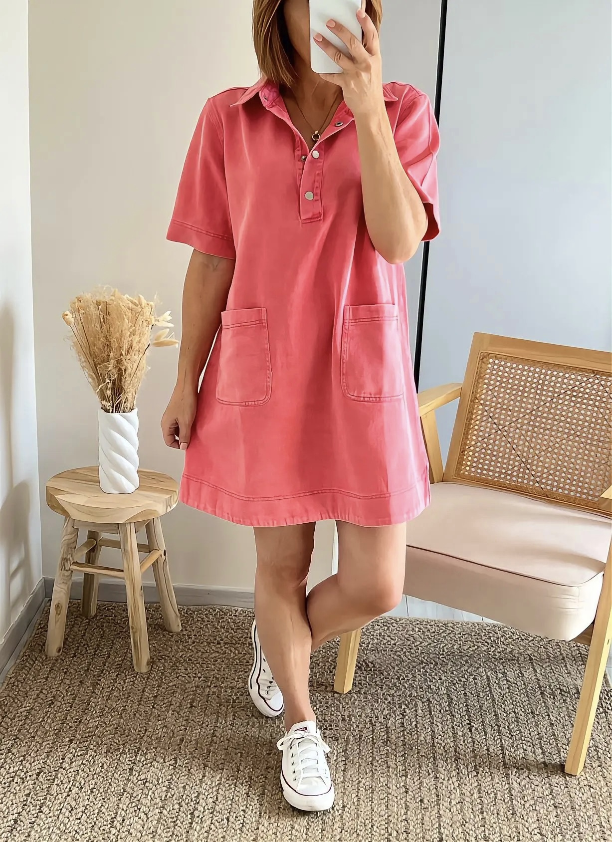 la-robe-en-jean-tessa-rouge