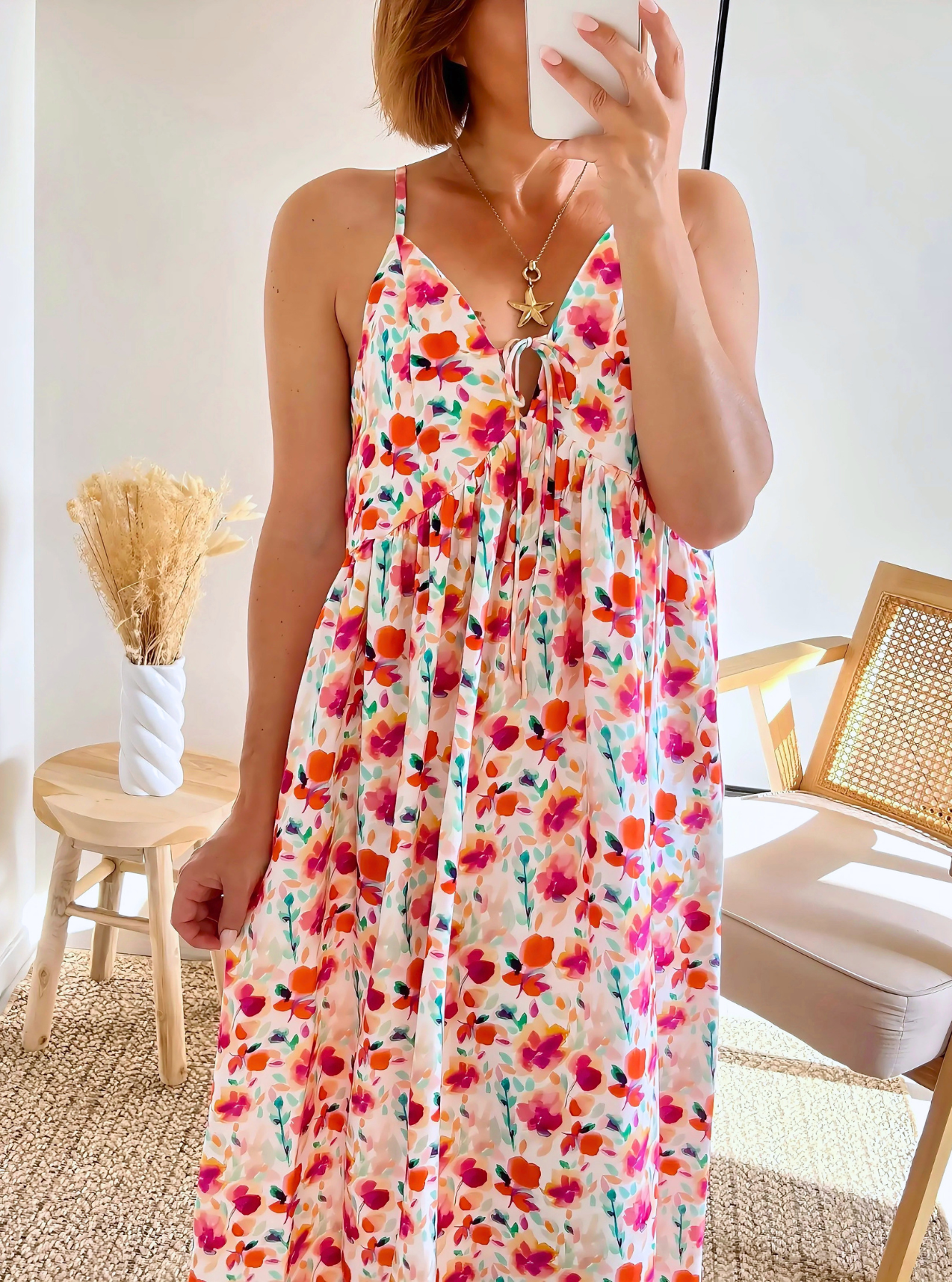 Robe longue à fleurs Alicia