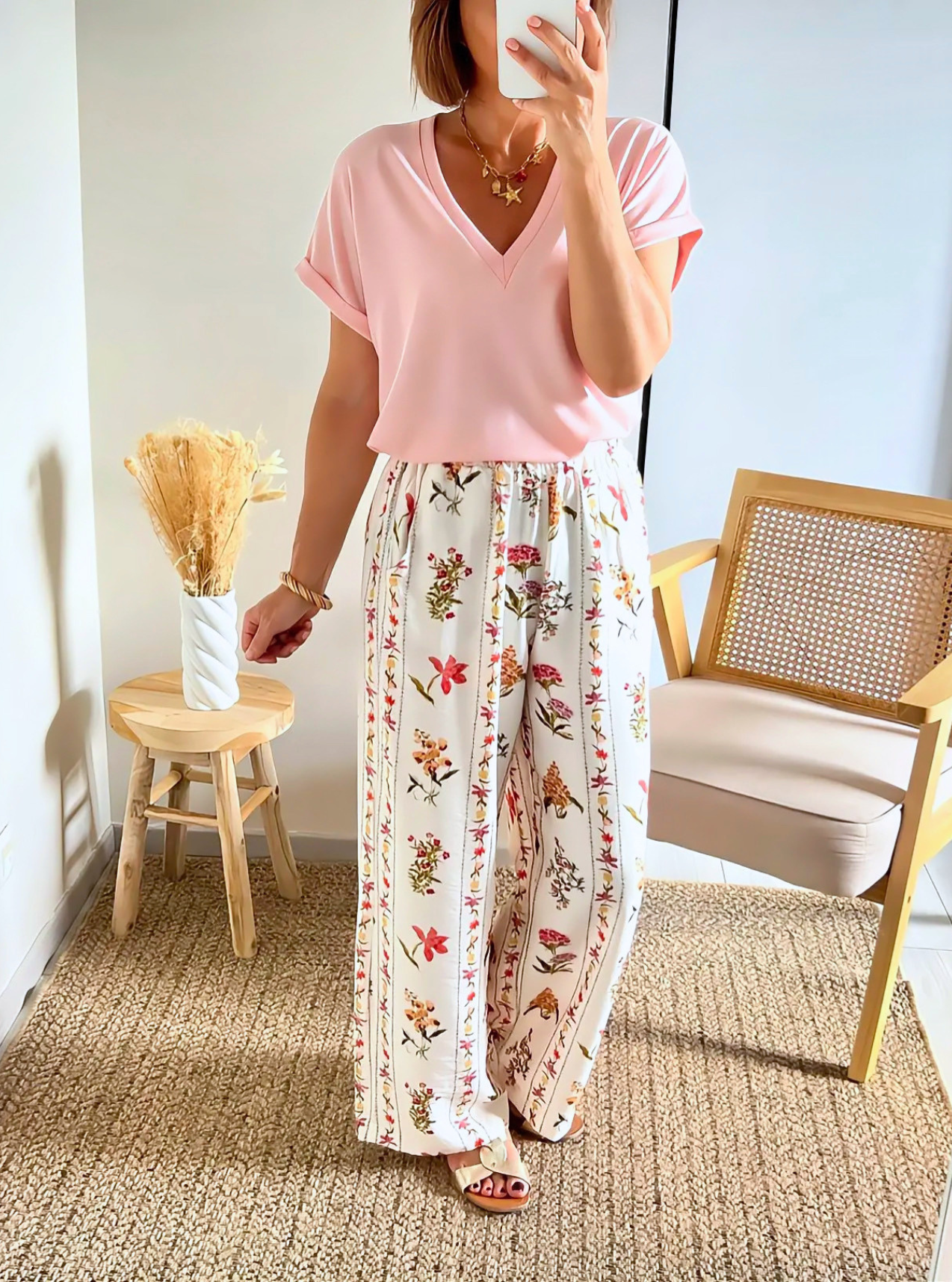 pantalon Balma fluide fleuri