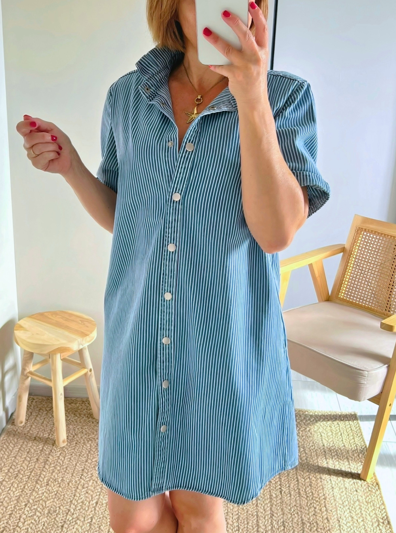 robe courte Kety en denim