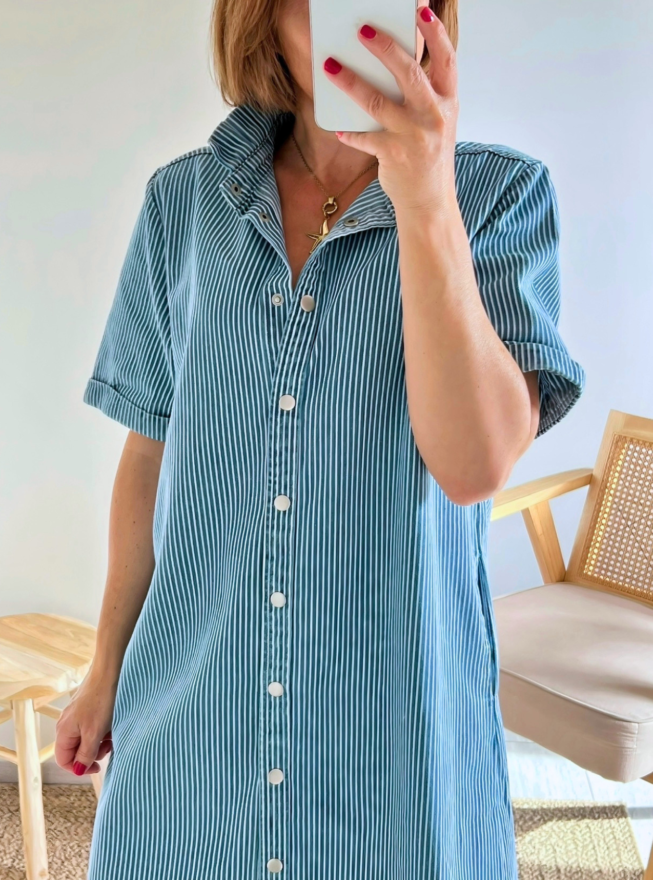 robe chemise Kety col victorien