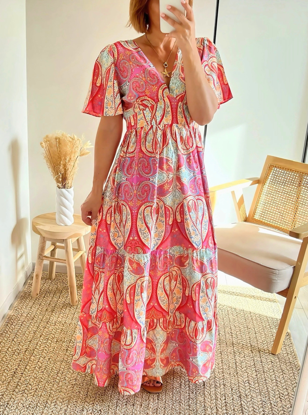 robe longue été imprimée Minorque