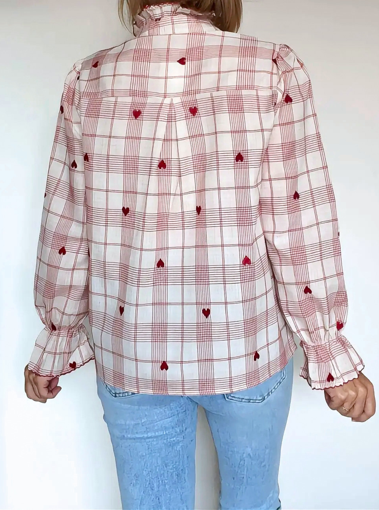 blouse Agnès bordeaux de dos
