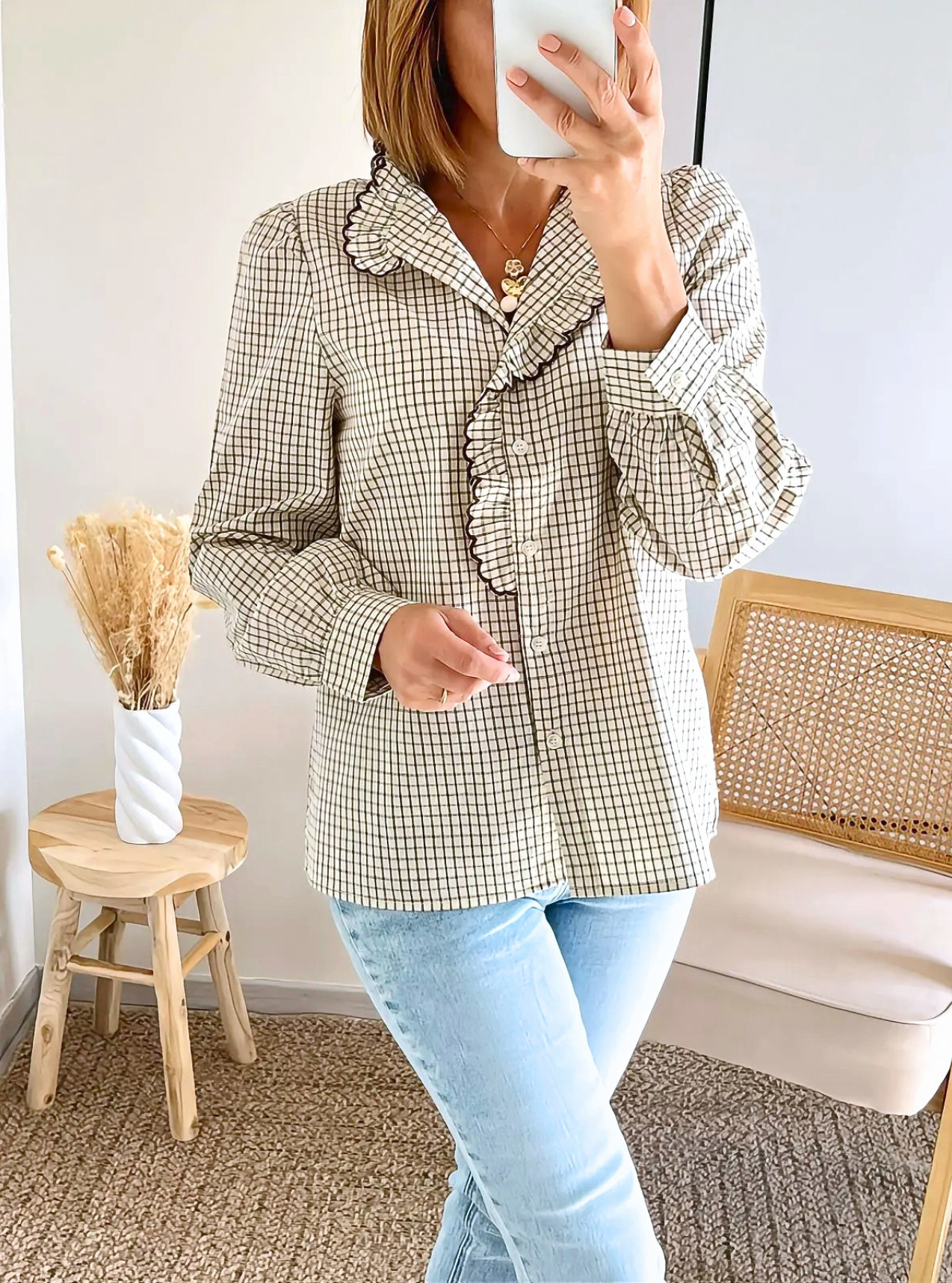 chemise femme Gabrielle avec volants