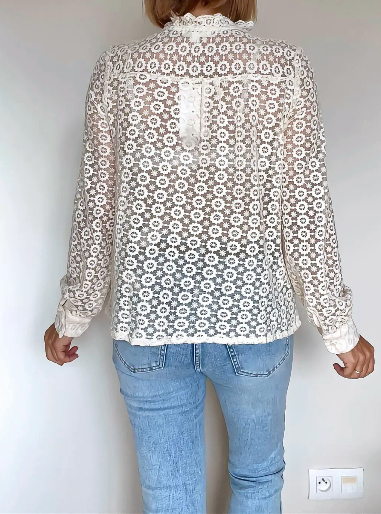 blouse Coralie en dentelle de dos