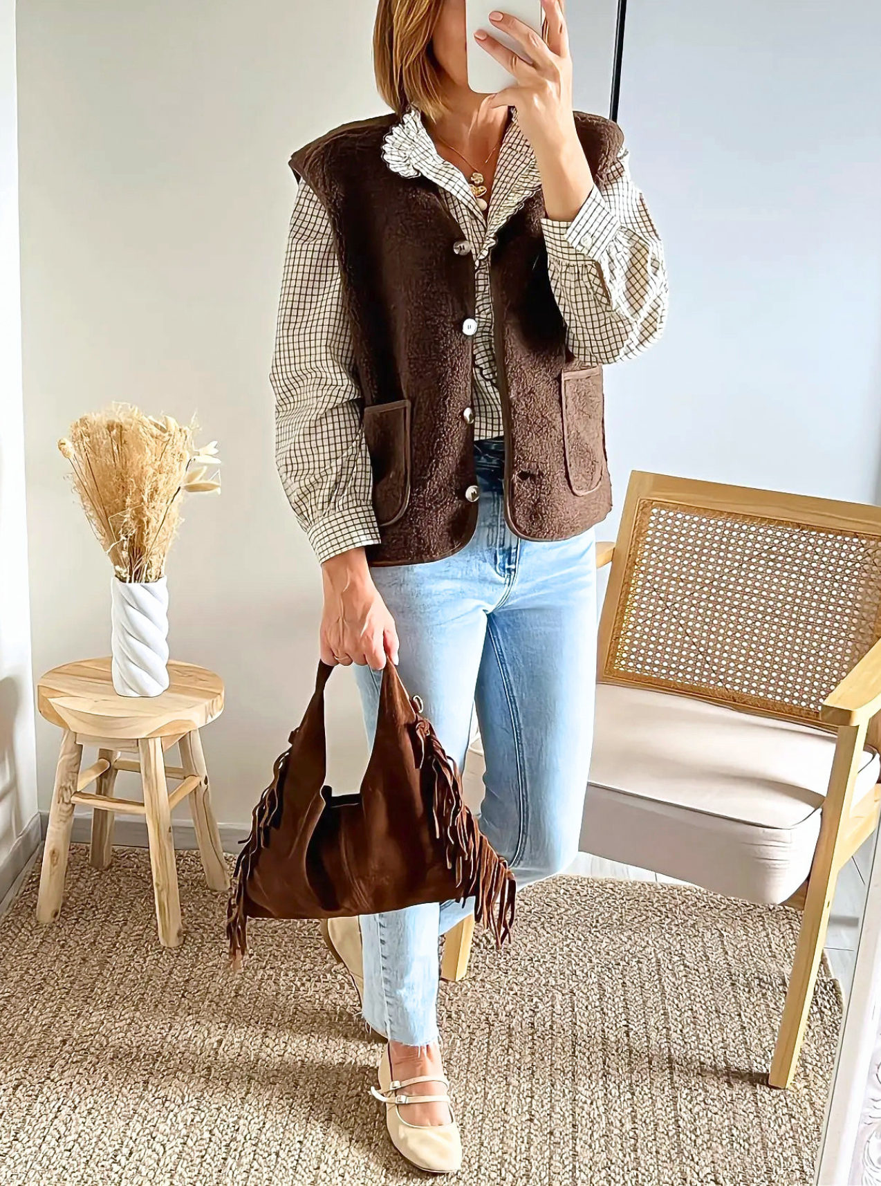 Gilet Lennon choco sans manches