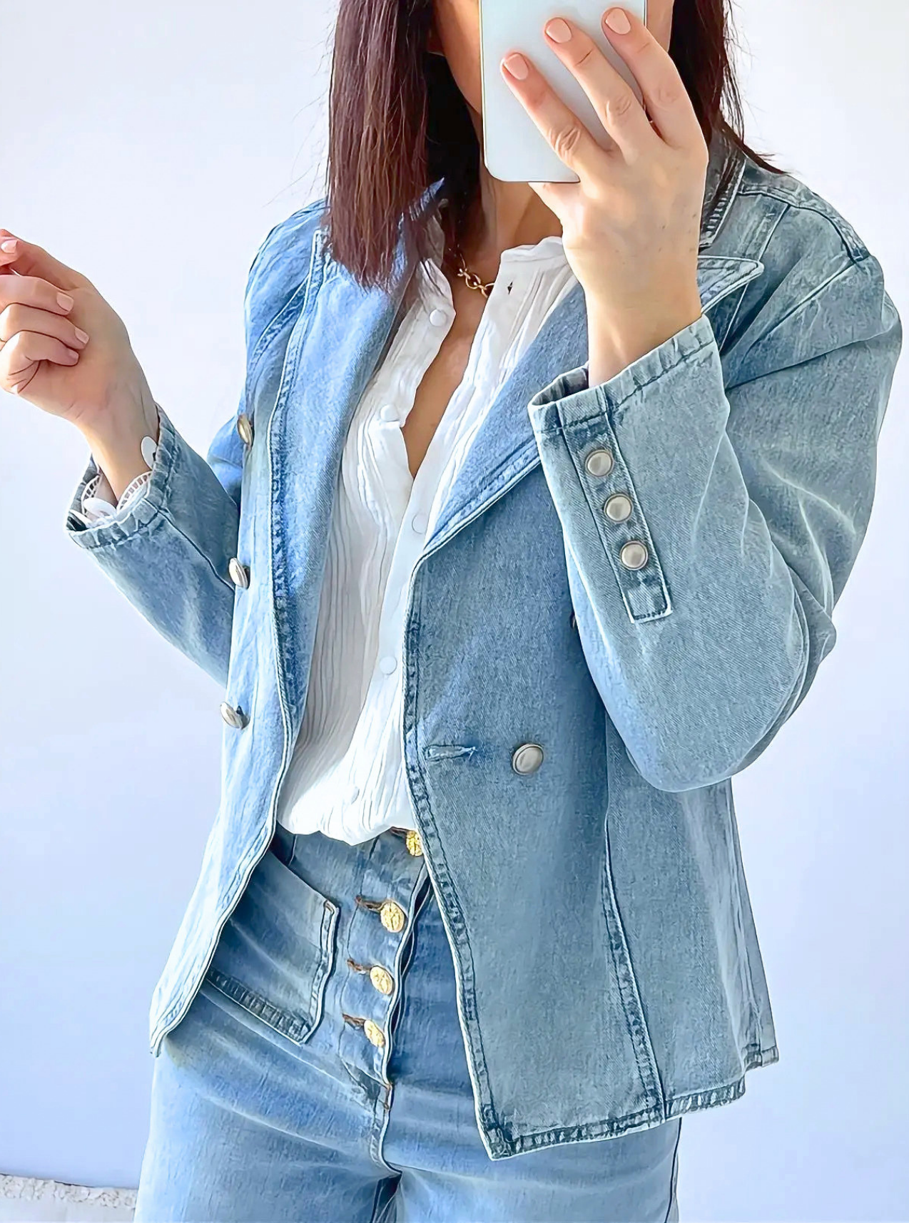 veste femme agathe bleu jean