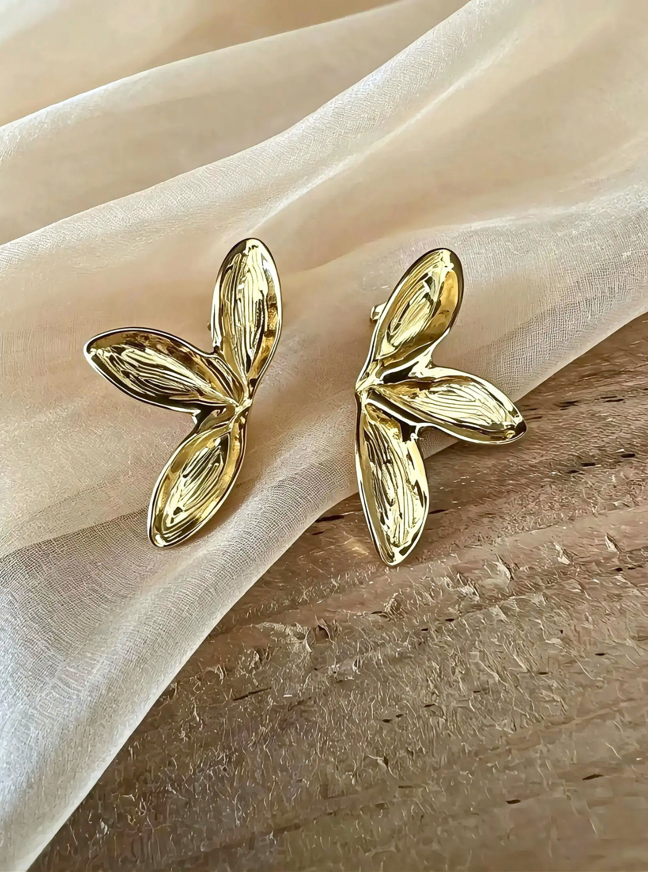 boucles d'oreilles Fleur en acier inoxydable pour femme