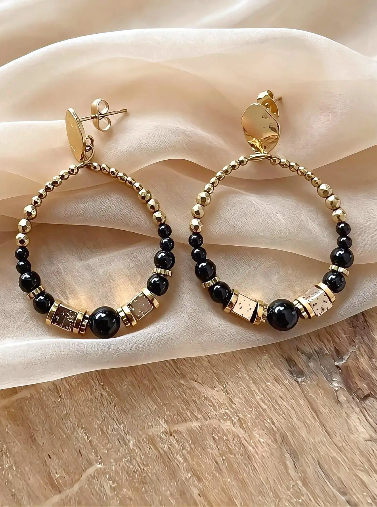 boucles doreilles femme acier inoxydable Iria