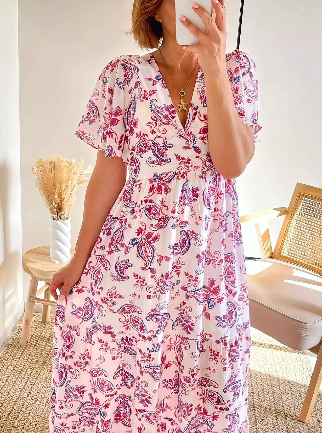 robe manches courtes été femme June