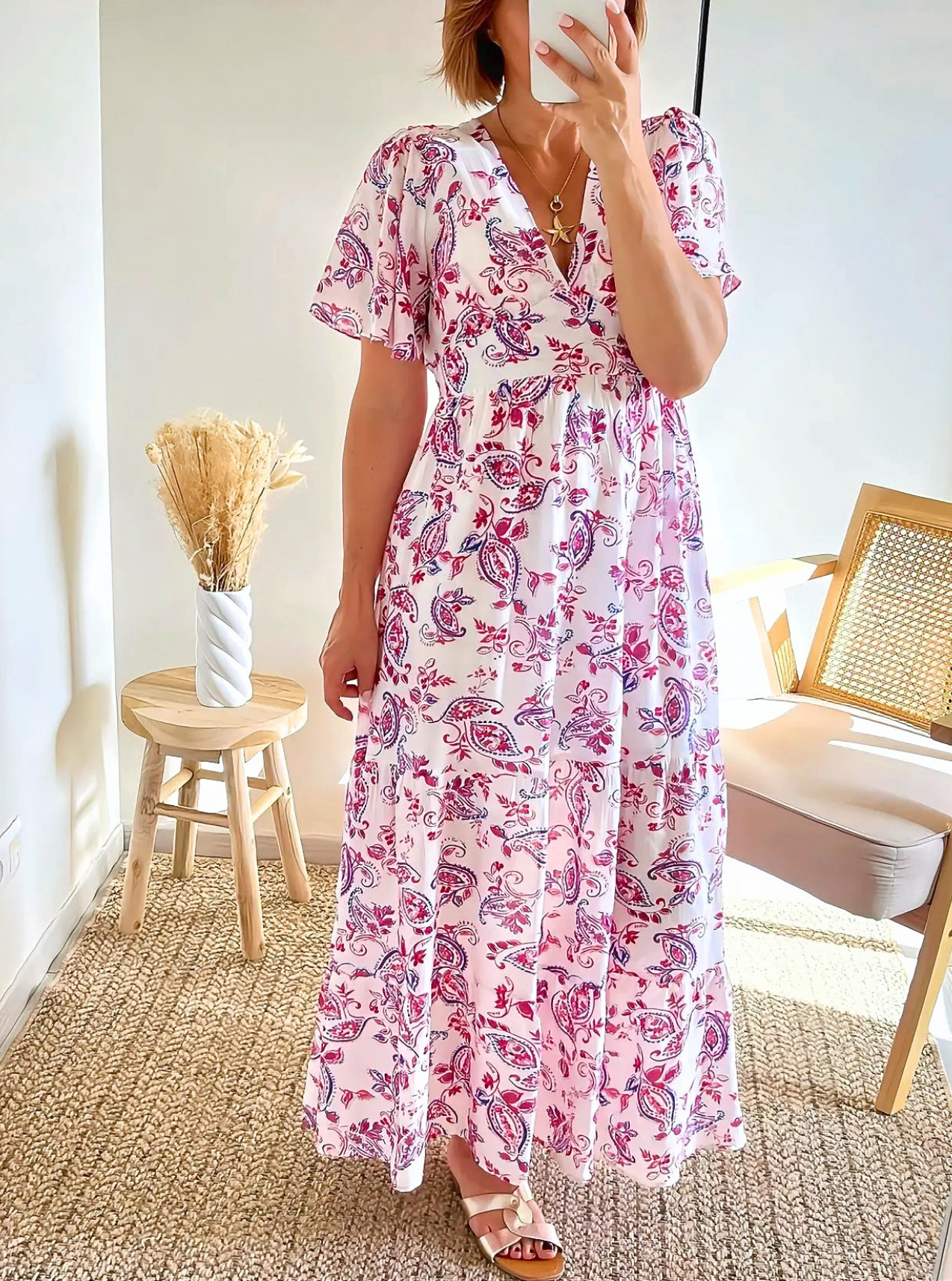 robe longue imprimée femme June