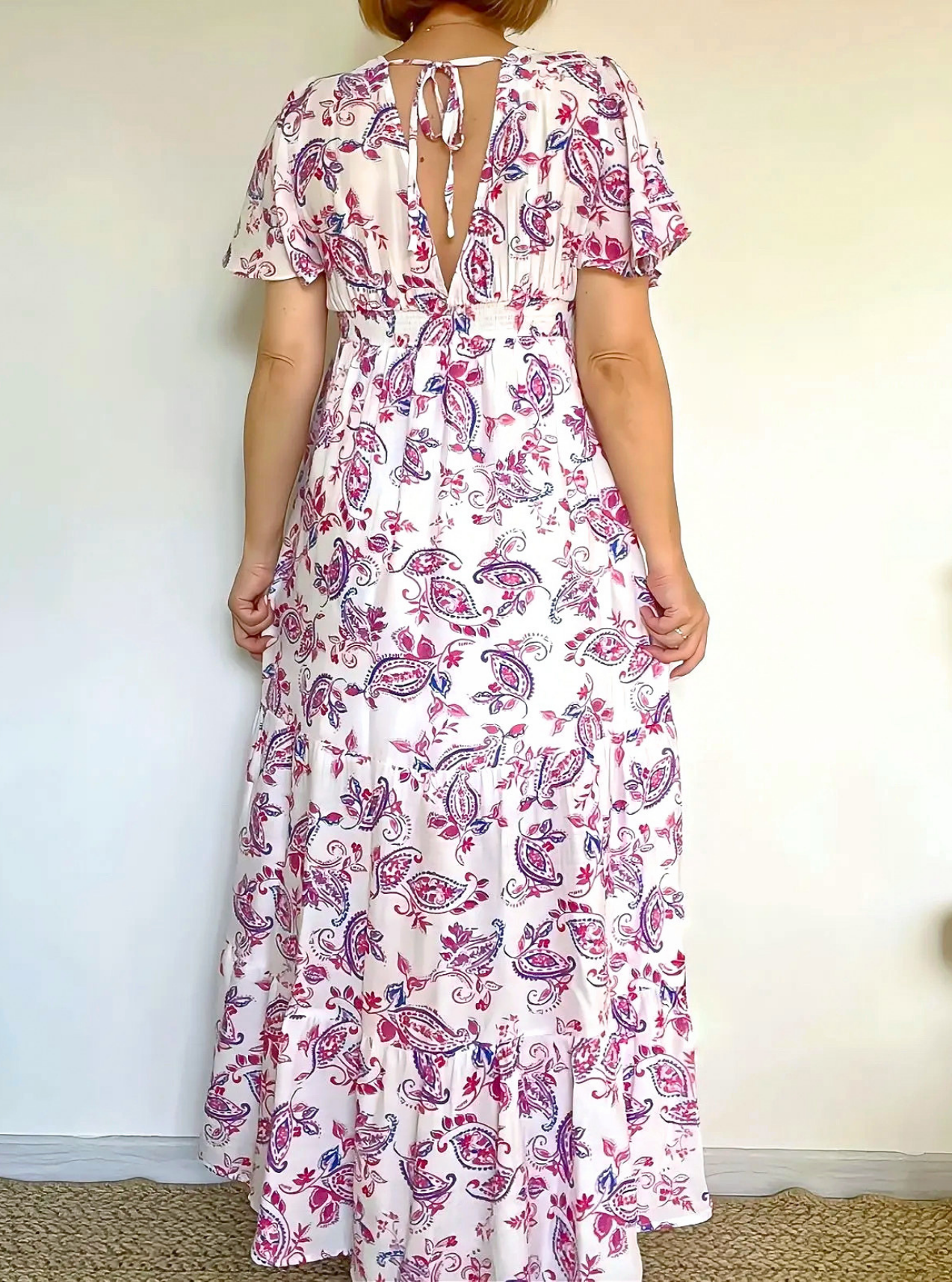 robe longue été June de dos
