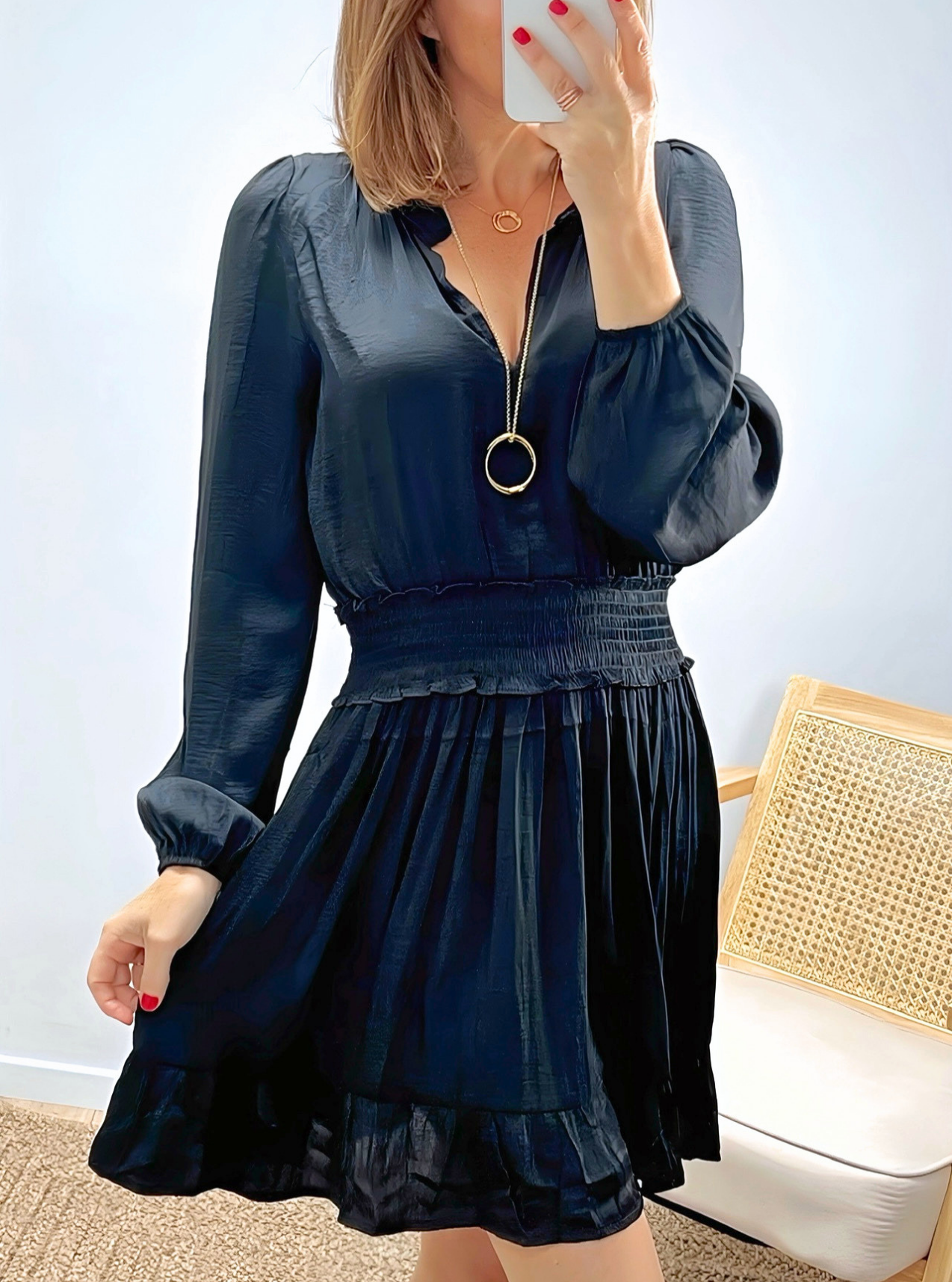 robe fluide noire Alana