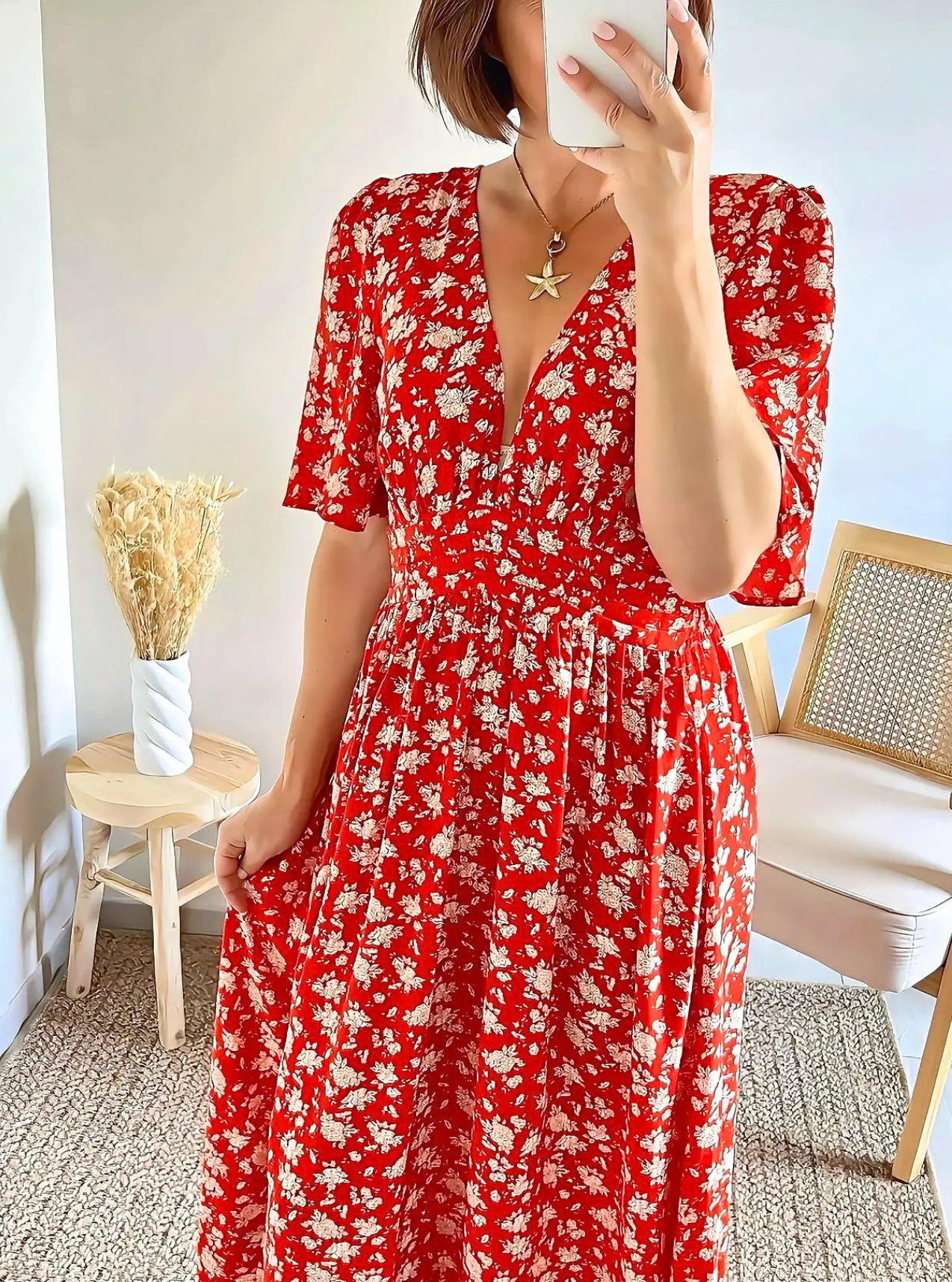 robe longue femme Julieta décolleté