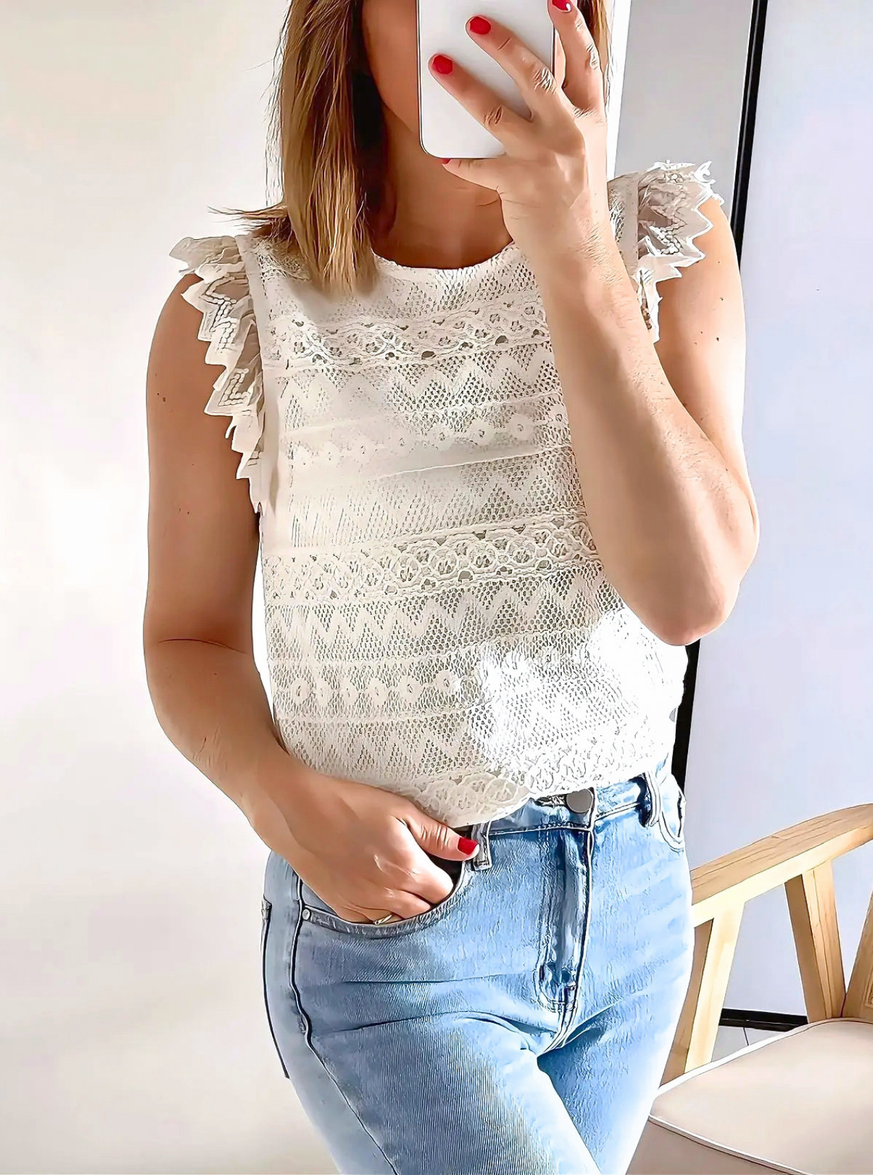 top femme Esmée beige