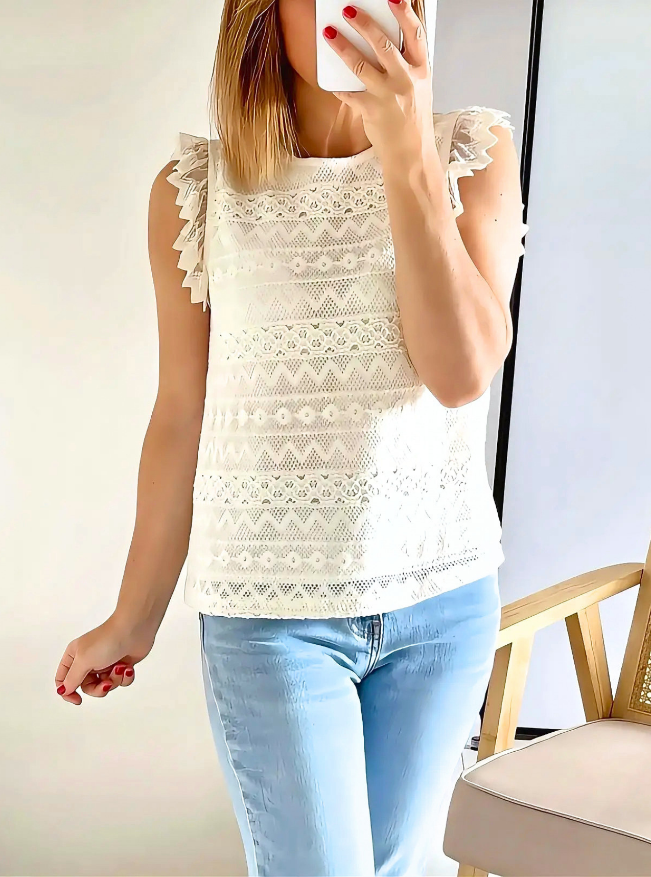 top femme Esmée avec dentelle