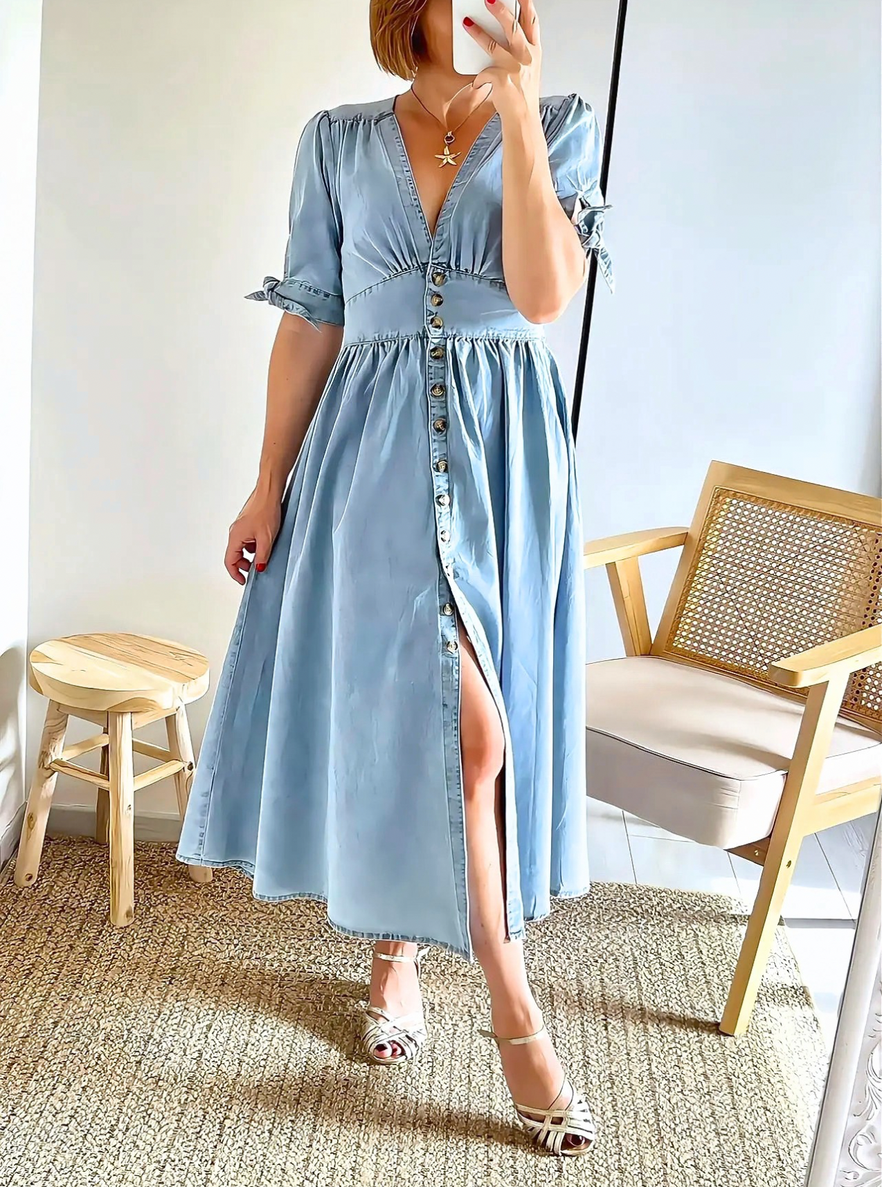 robe longue femme Andréa en denim