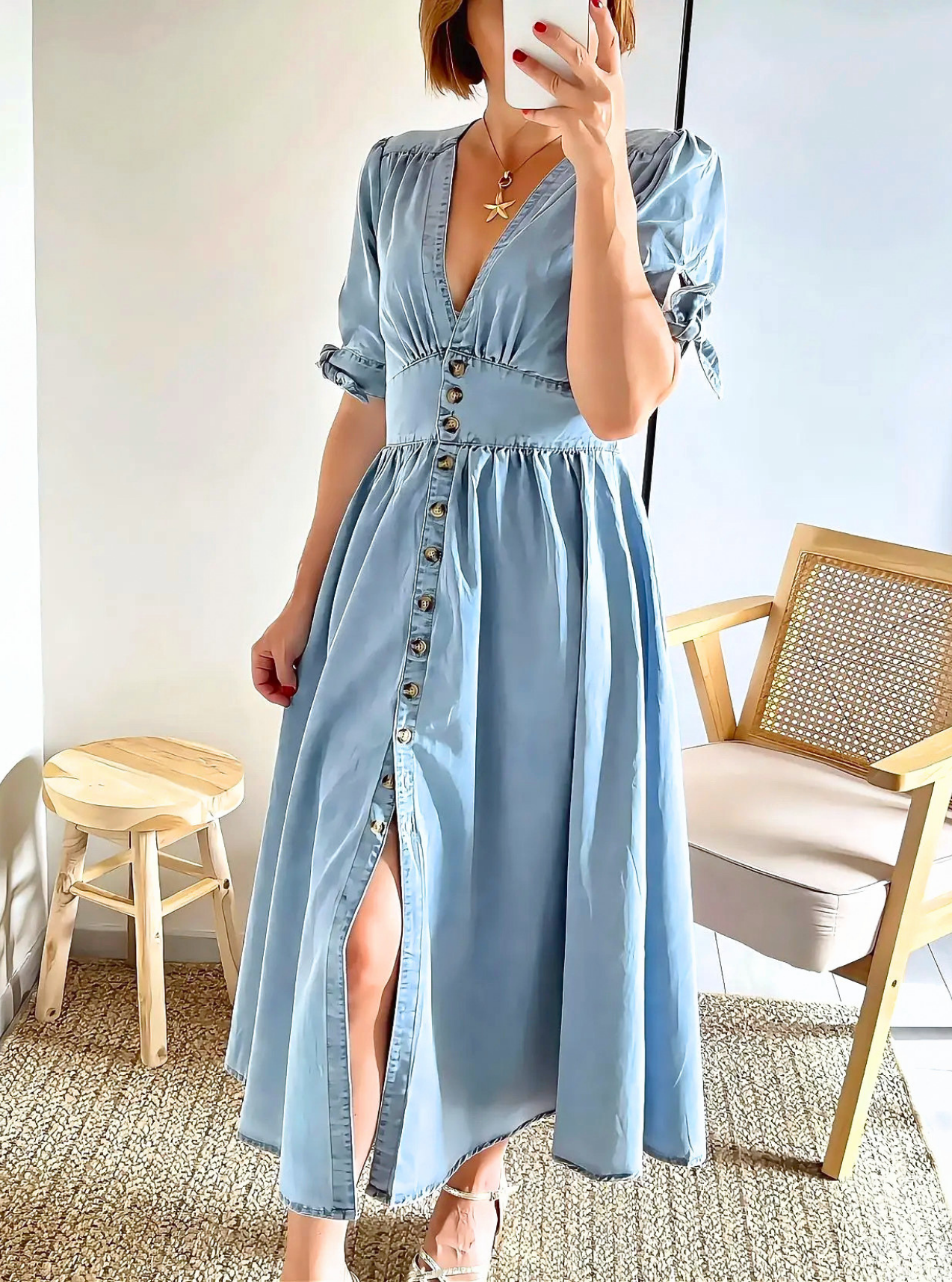 robe jean longue femme Andréa